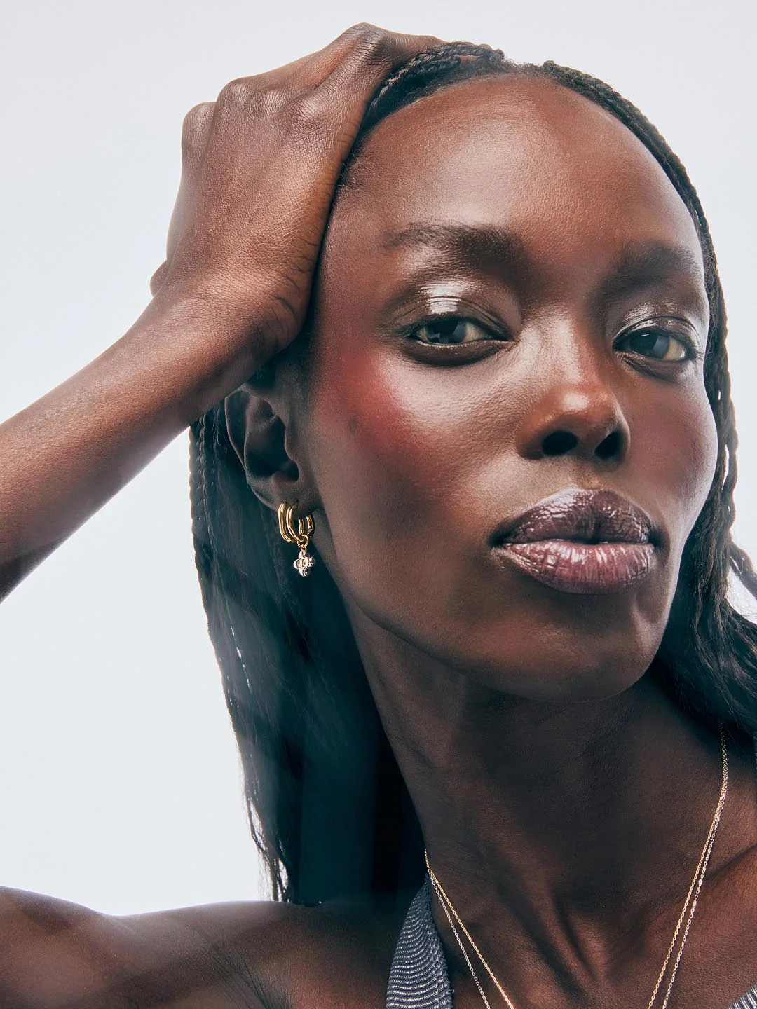Flower Earrings - Liora Hoops - Image 4