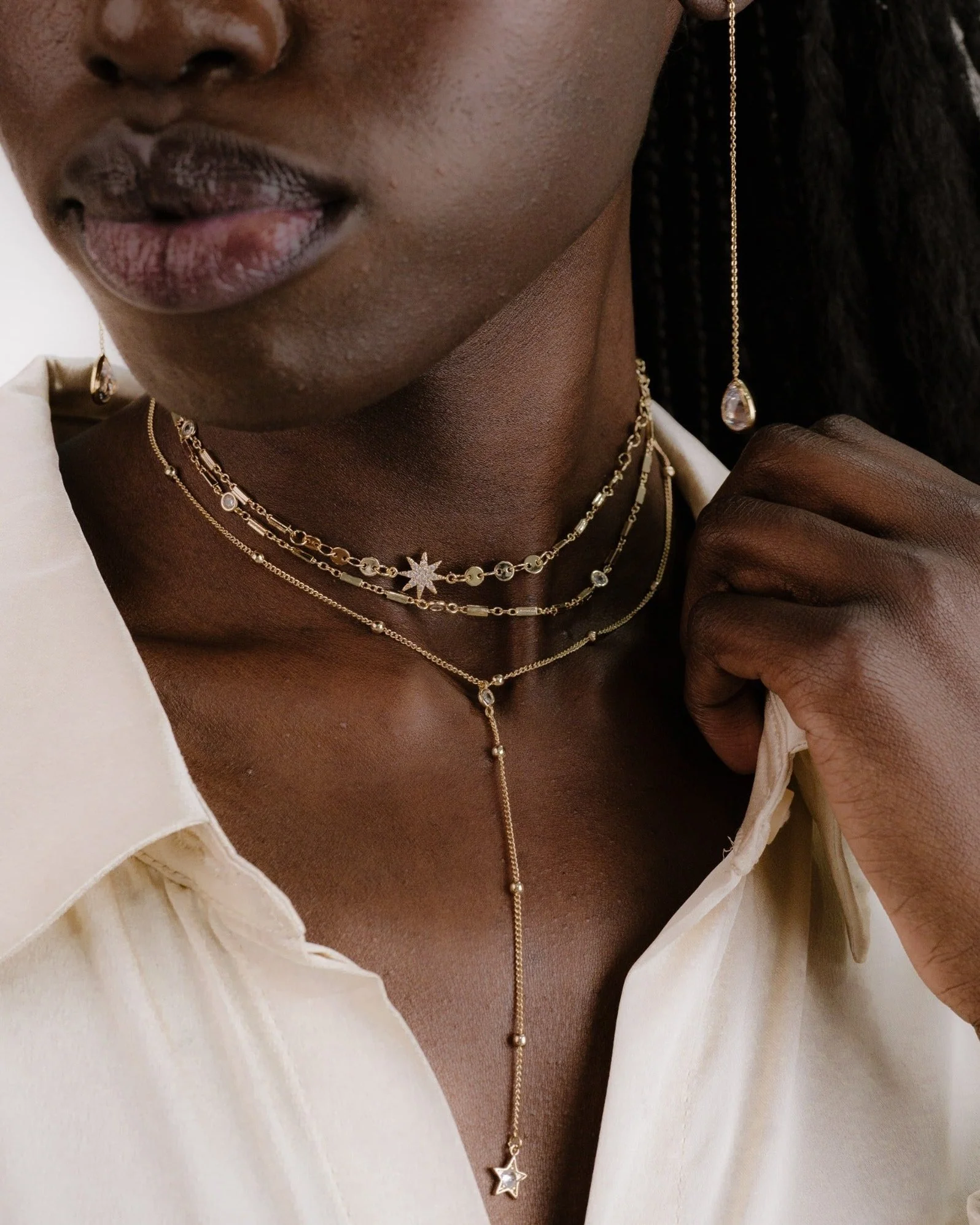 Forever Falling Multi-Chain Lariat Choker - Image 2