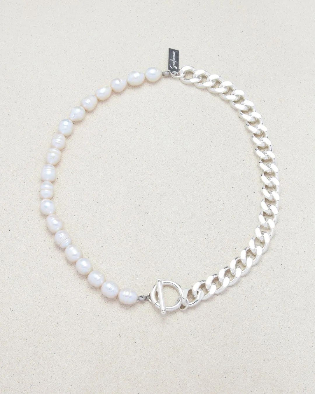 FRESHWATER PEARL ANGELOS NECKLACE SILVER