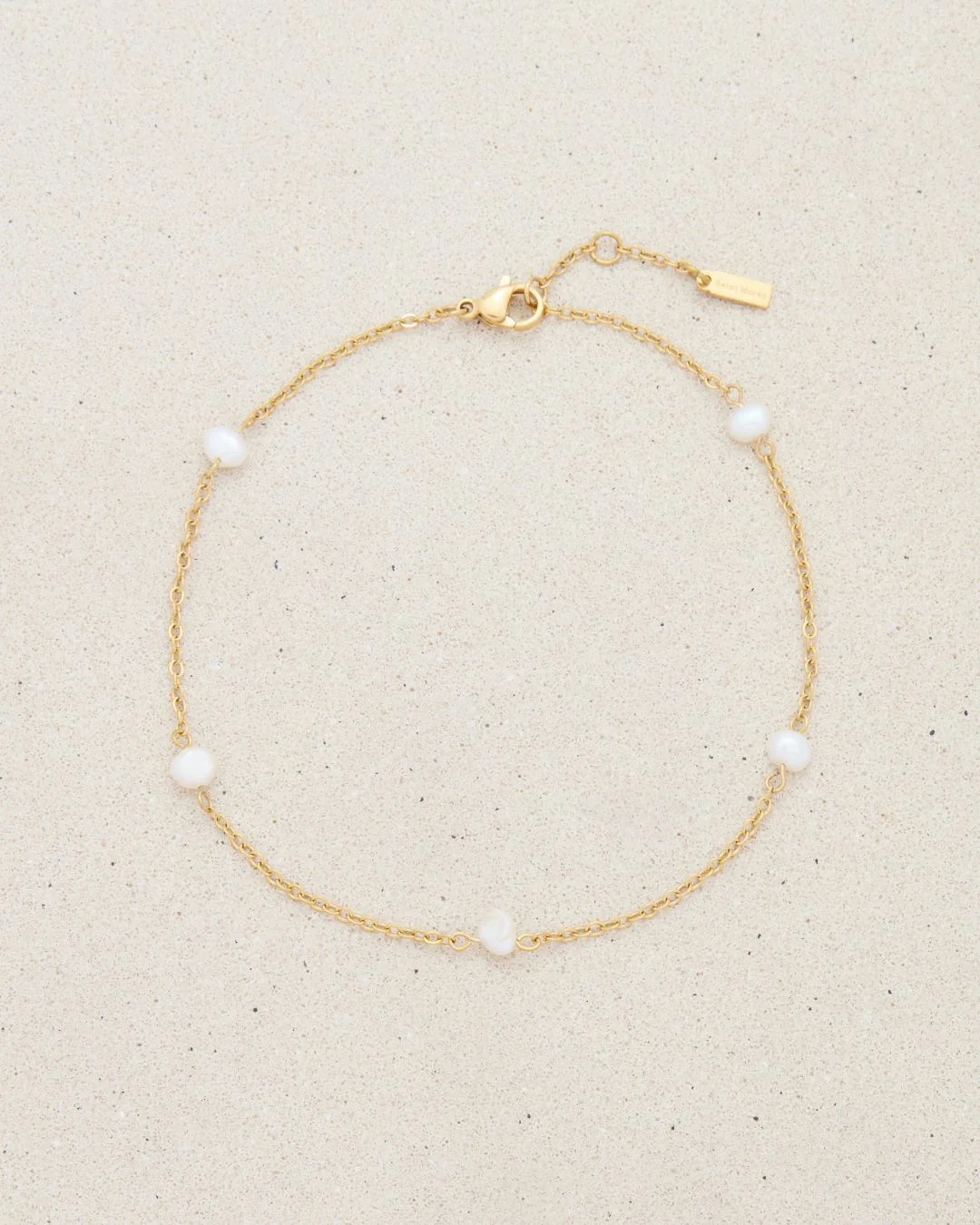 FRESHWATER PEARL MAX ANKLET GOLD - Image 5