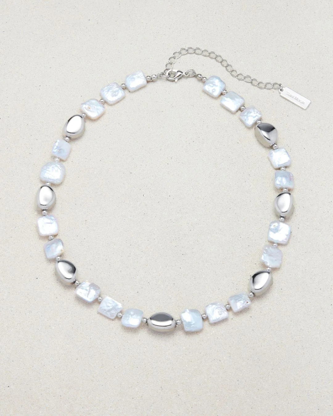 FRESHWATER PEARL PINA NECKLACE SILVER - Image 3