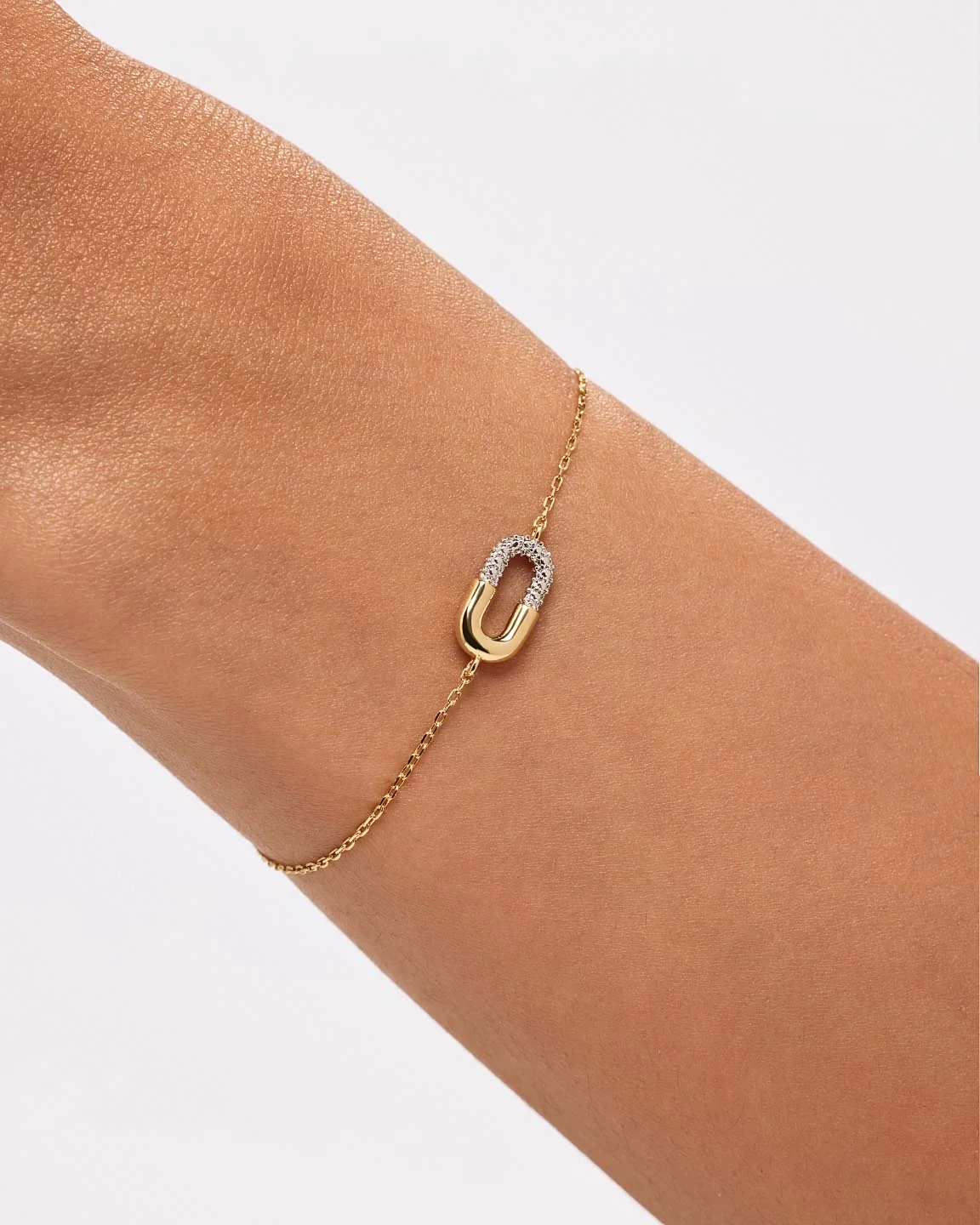 Gold Charm Bracelet - Blake Bracelet Micropave - Image 3