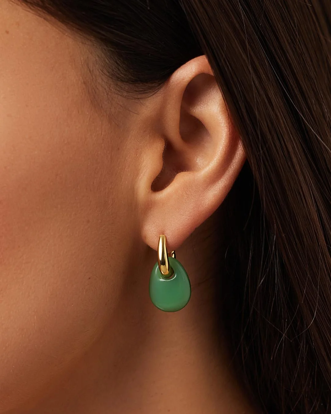 Gold Drop Earrings - Kayla - Image 2