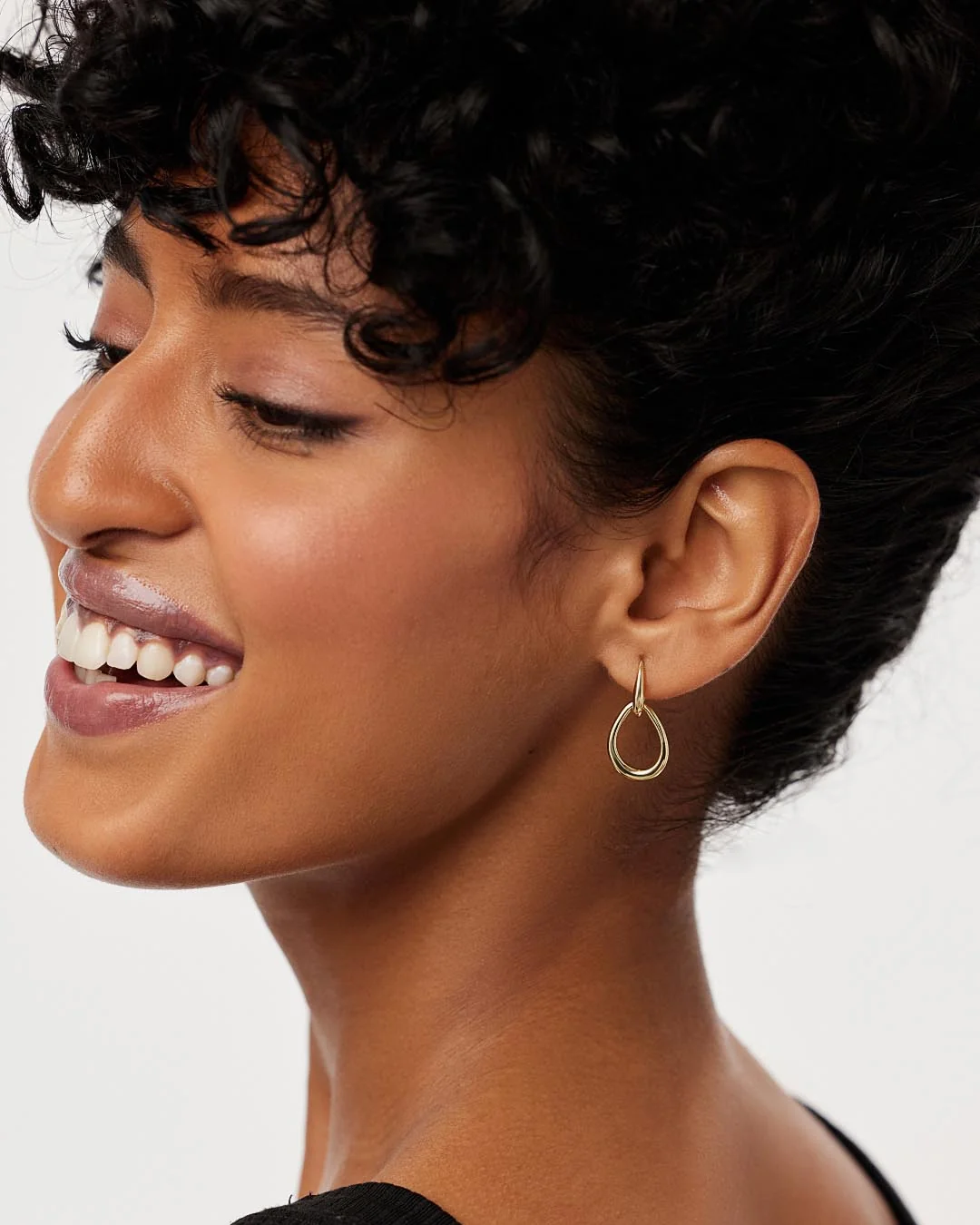 Gold Drop Earrings - Sage - Image 5