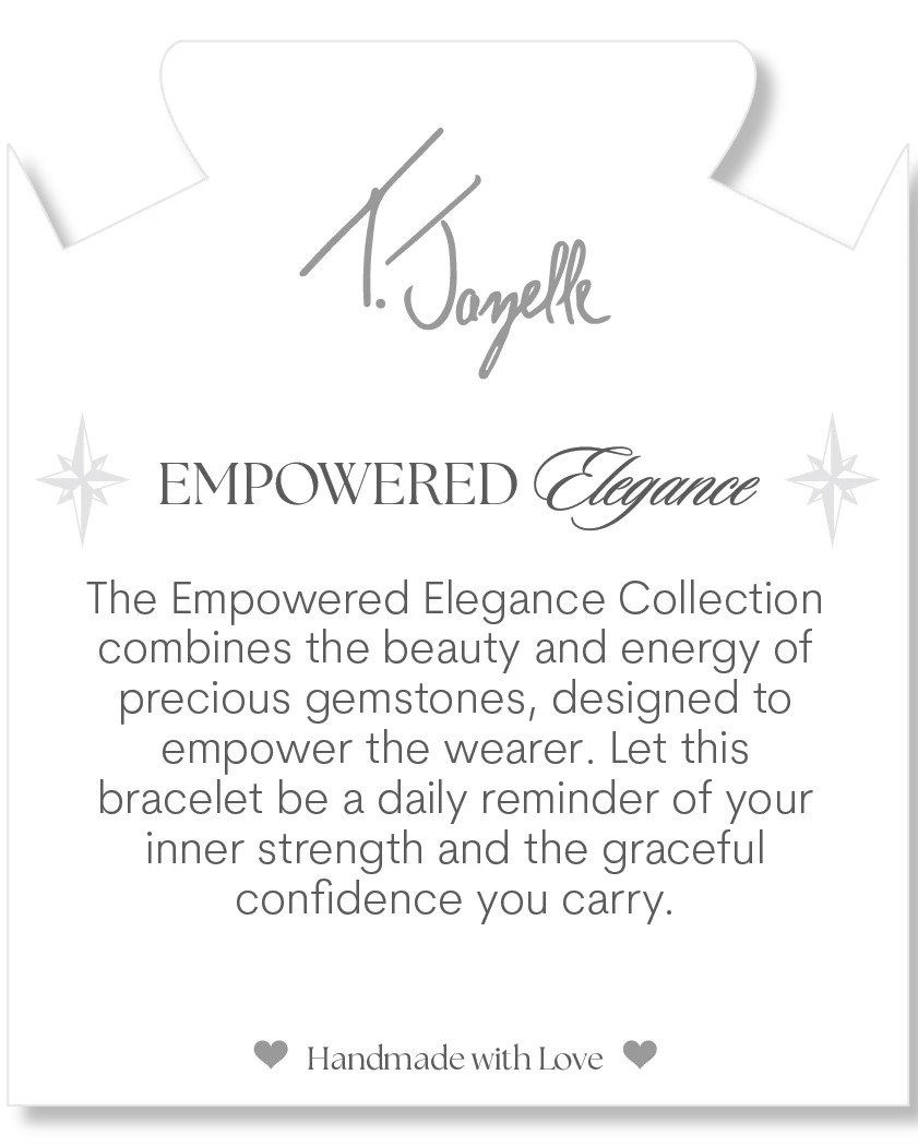 Gold Empowered Elegance Collection- Pearl Gemstone Bracelet - Image 2