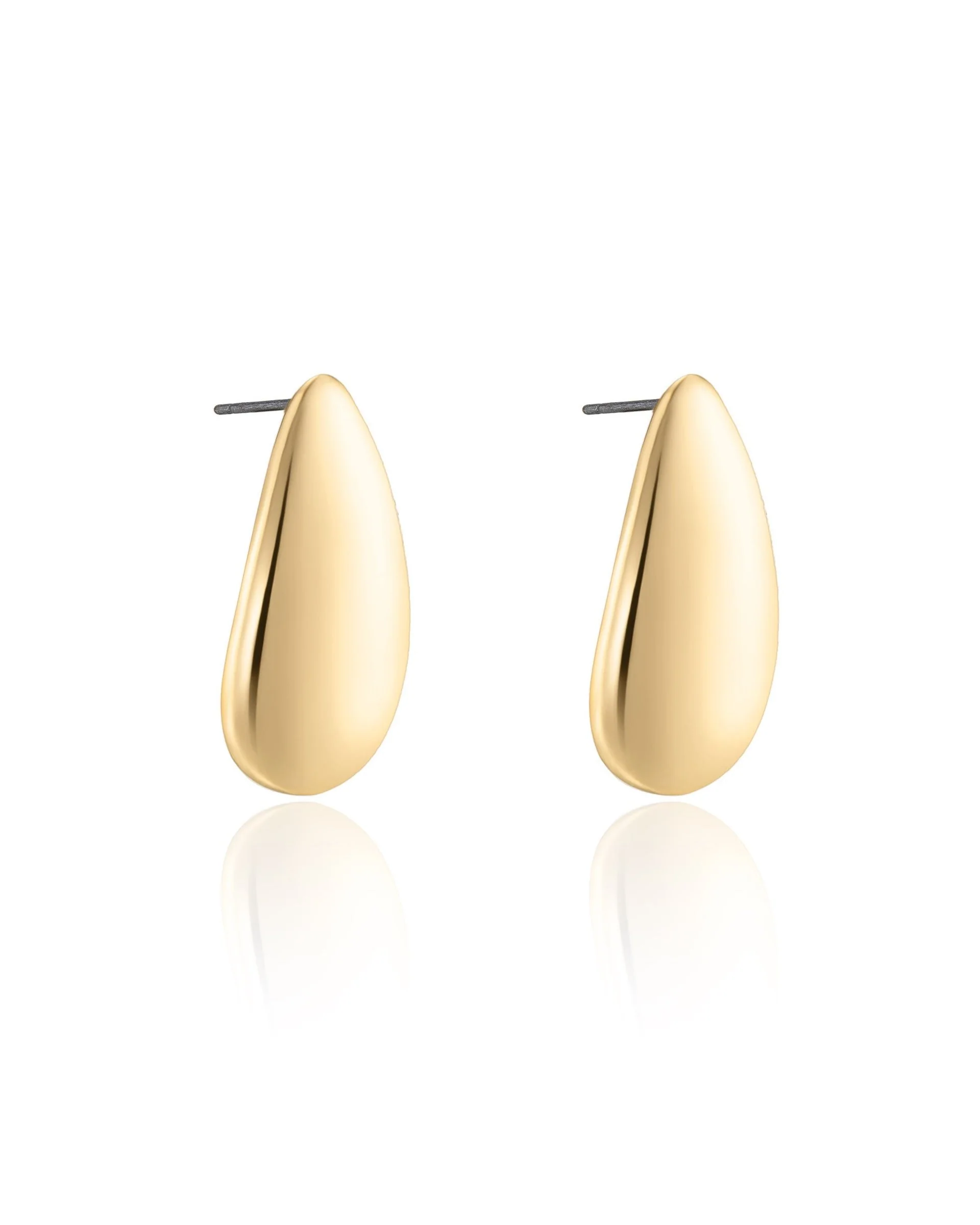 Golden Teardrop Earrings - Image 3