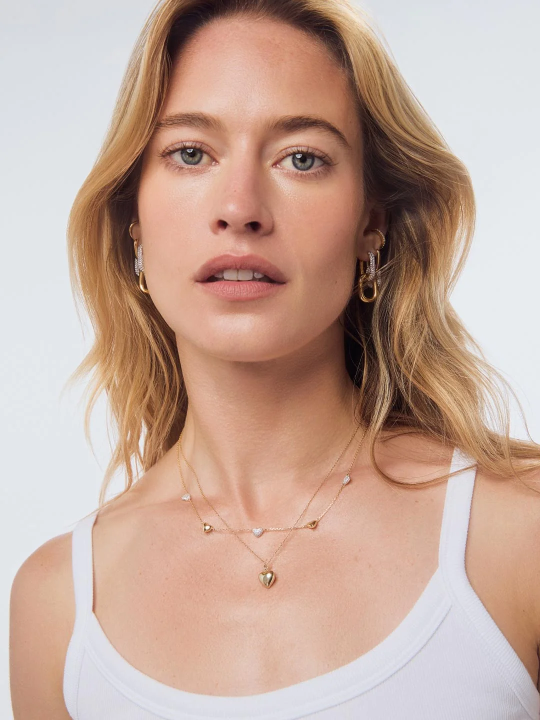 Heart Necklace - Lev Mini Pave Station Necklace - Image 5
