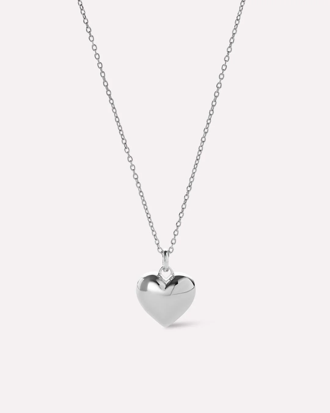 Heart Necklace - Lev Small Silver