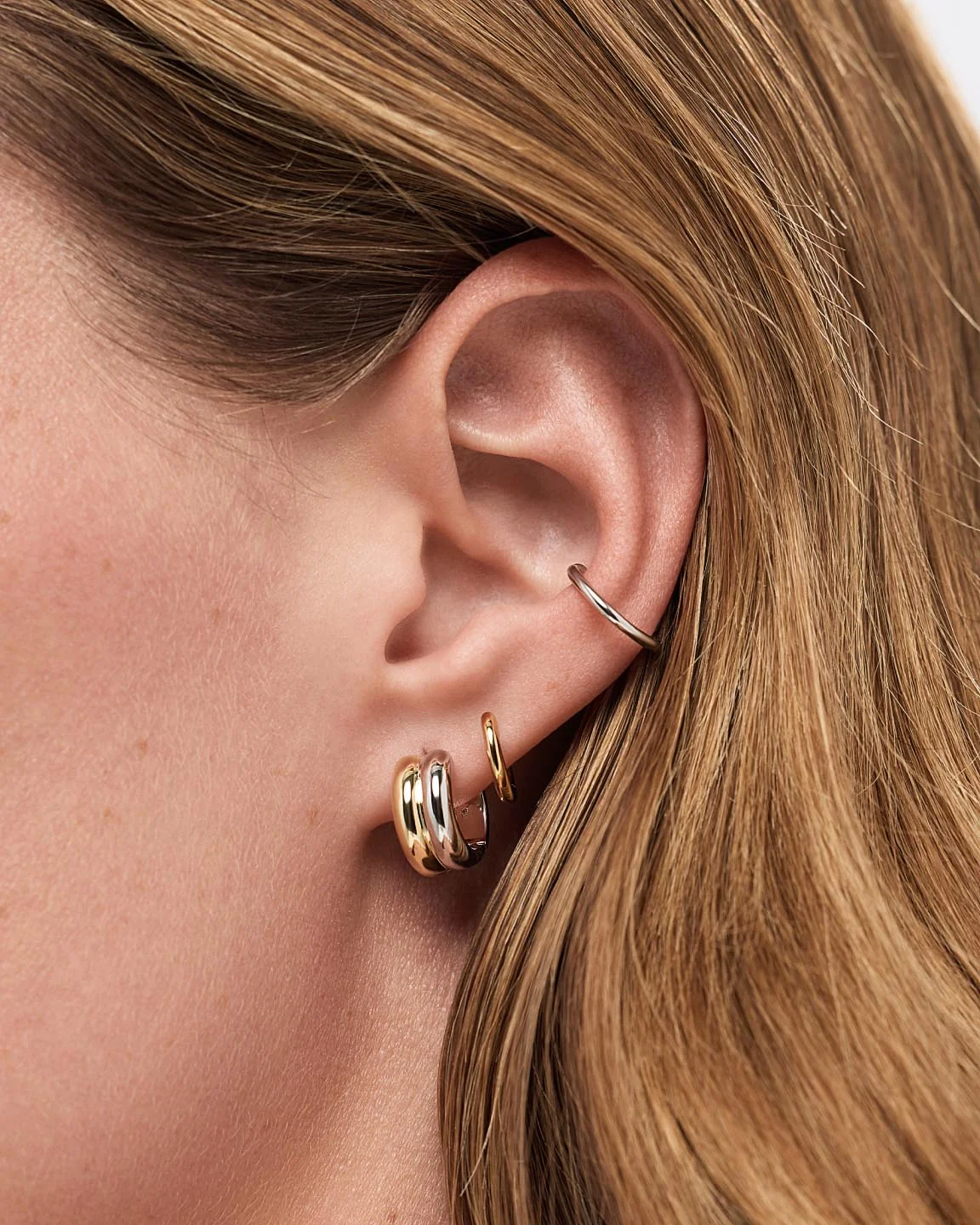 Huggie Hoop Earrings - Asher Bold - Image 2