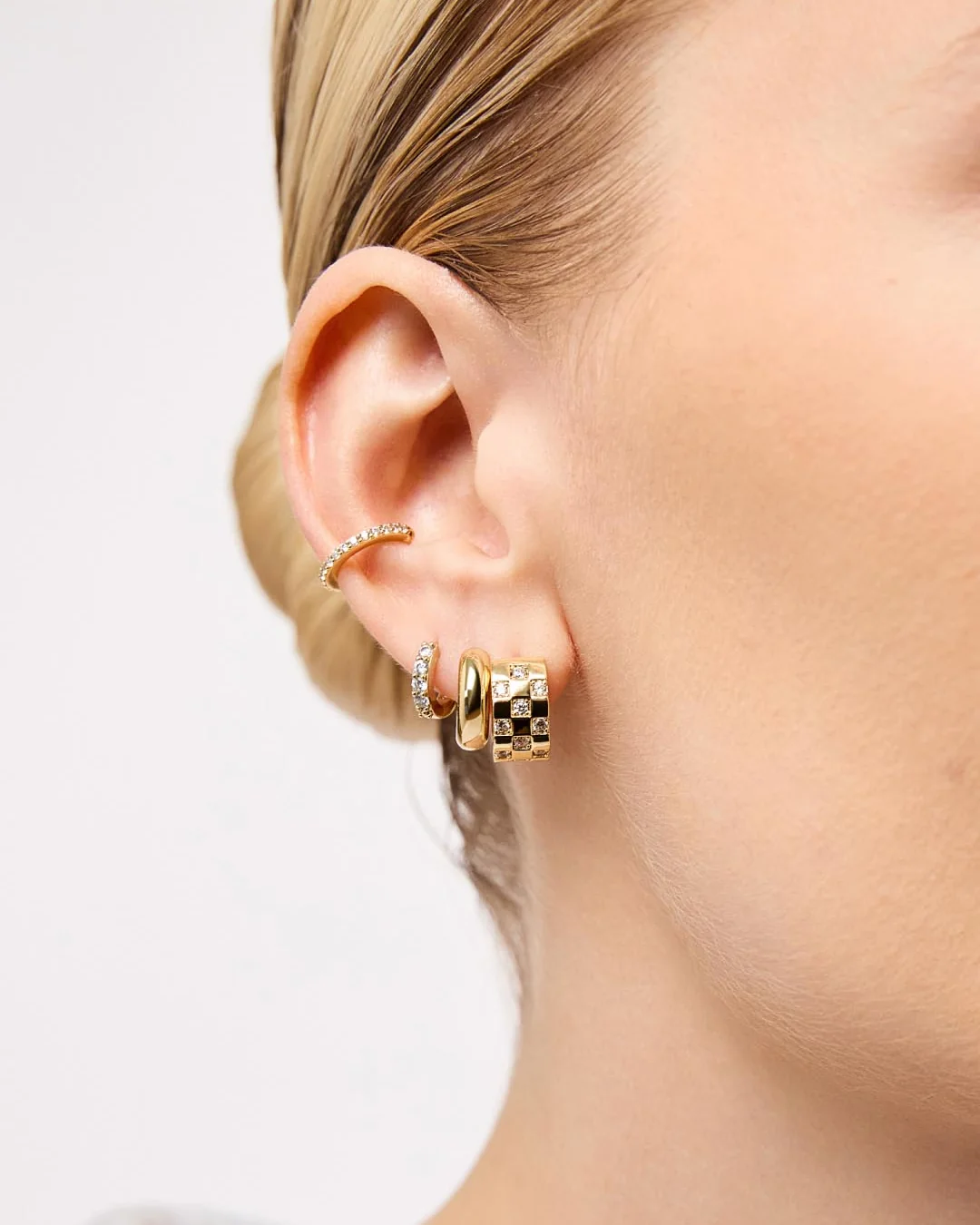 Huggie Hoop Earrings - Suzanne - Image 2