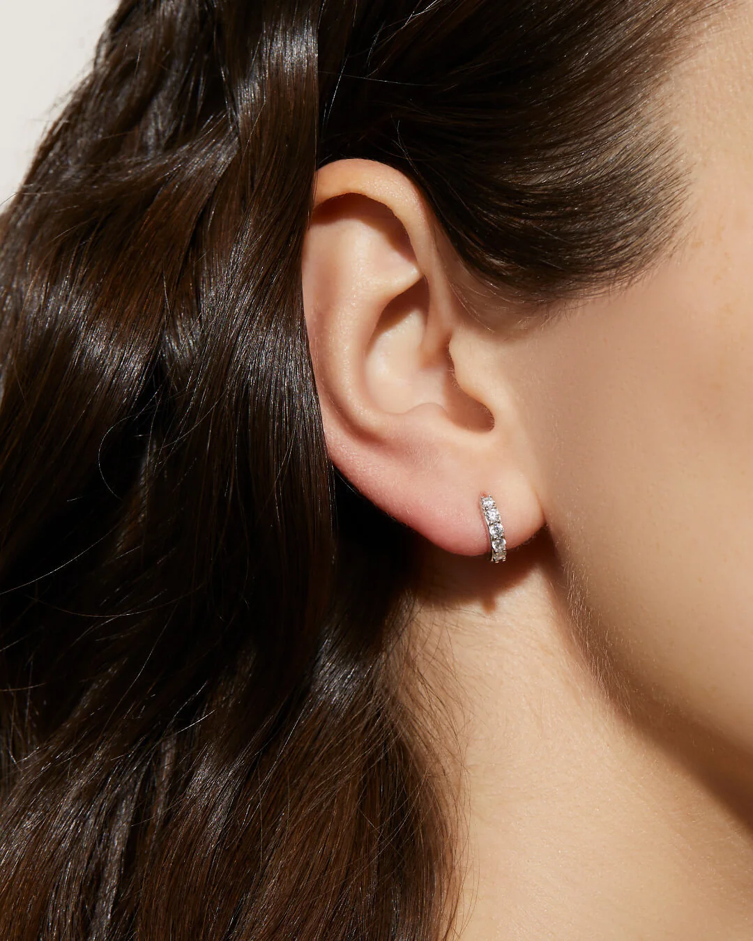 Huggie Hoop Earrings - Suzanne Silver - Image 2