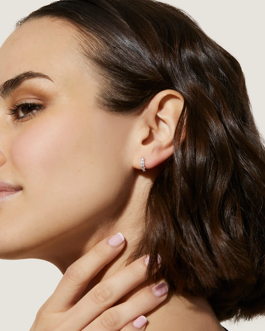 Huggie Hoop Earrings - Suzanne Silver - Image 6