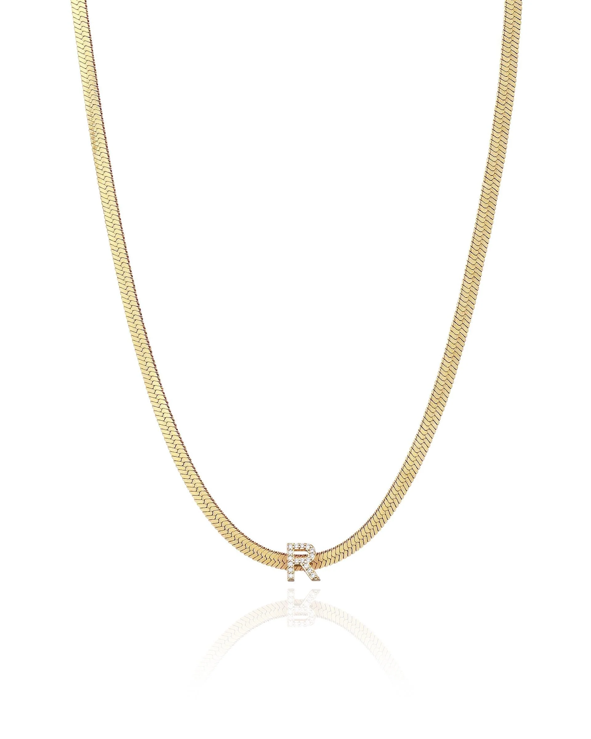 Initial Herringbone Necklace - Image 22
