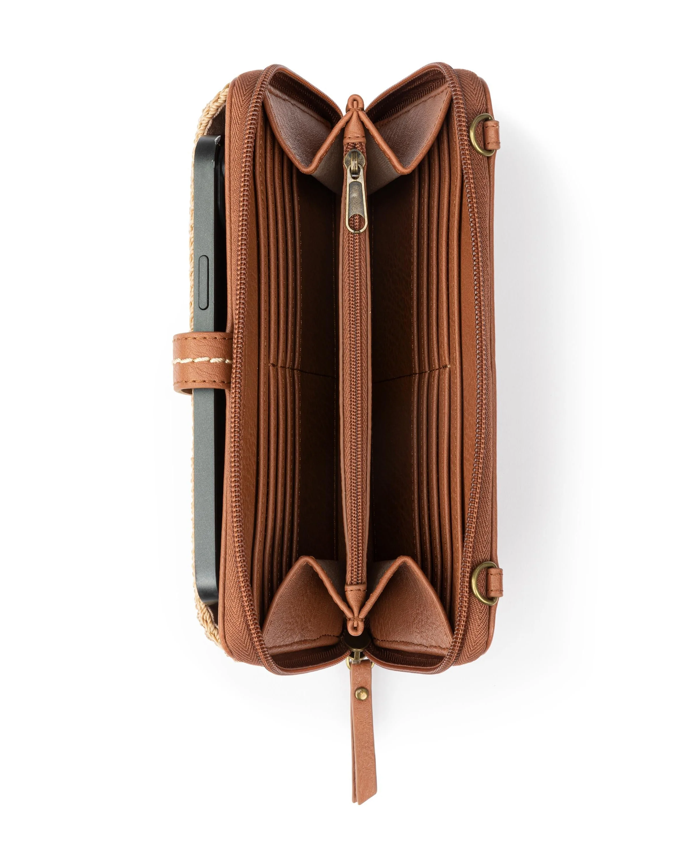 Iris Smartphone Wallet - Hand Crochet - Bamboo Medallion - Image 5