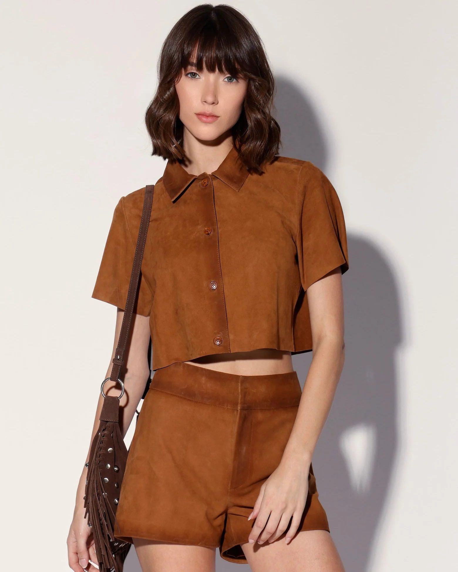 Karla Top, Oak Suede - Leather