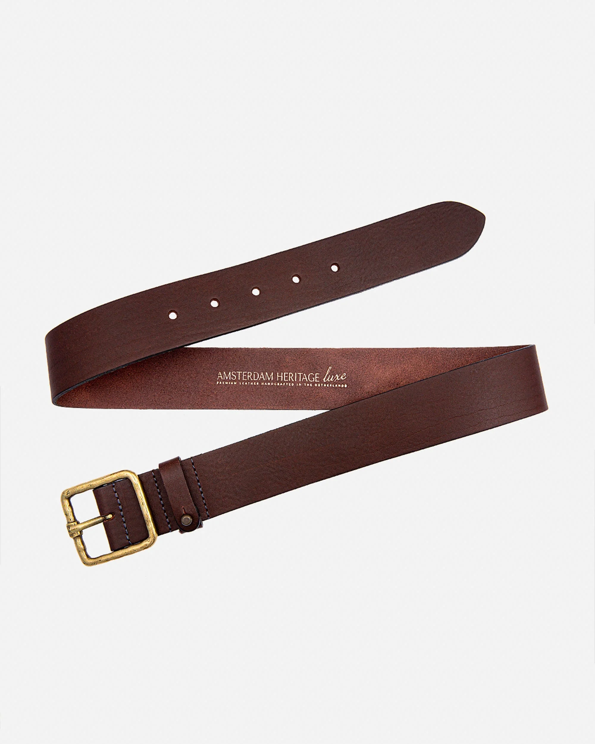 Kaya | Vintage Gold Square Buckle Leather Belt - Image 4