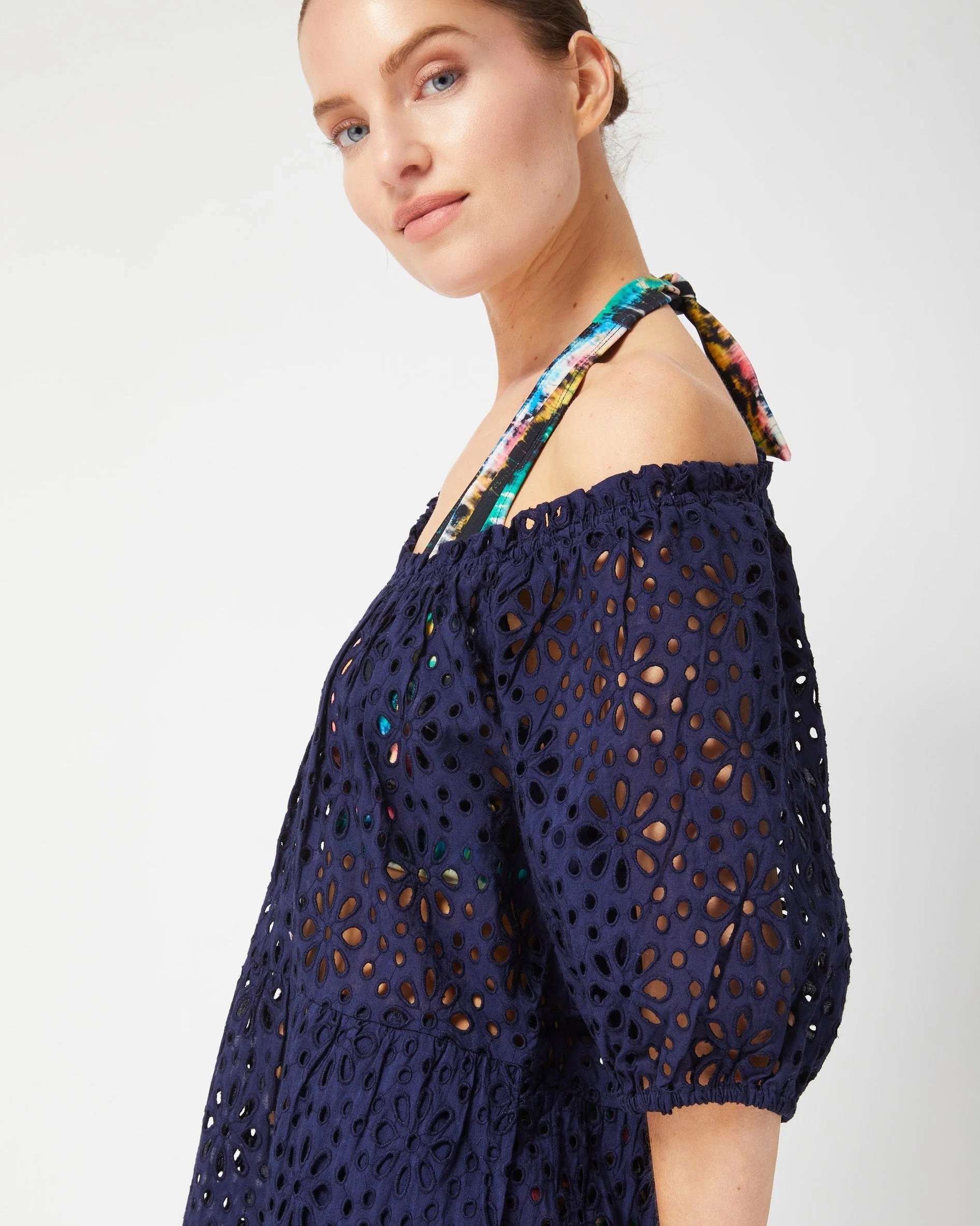 Kelly Dress Navy Seaside Eyelet - Image 11
