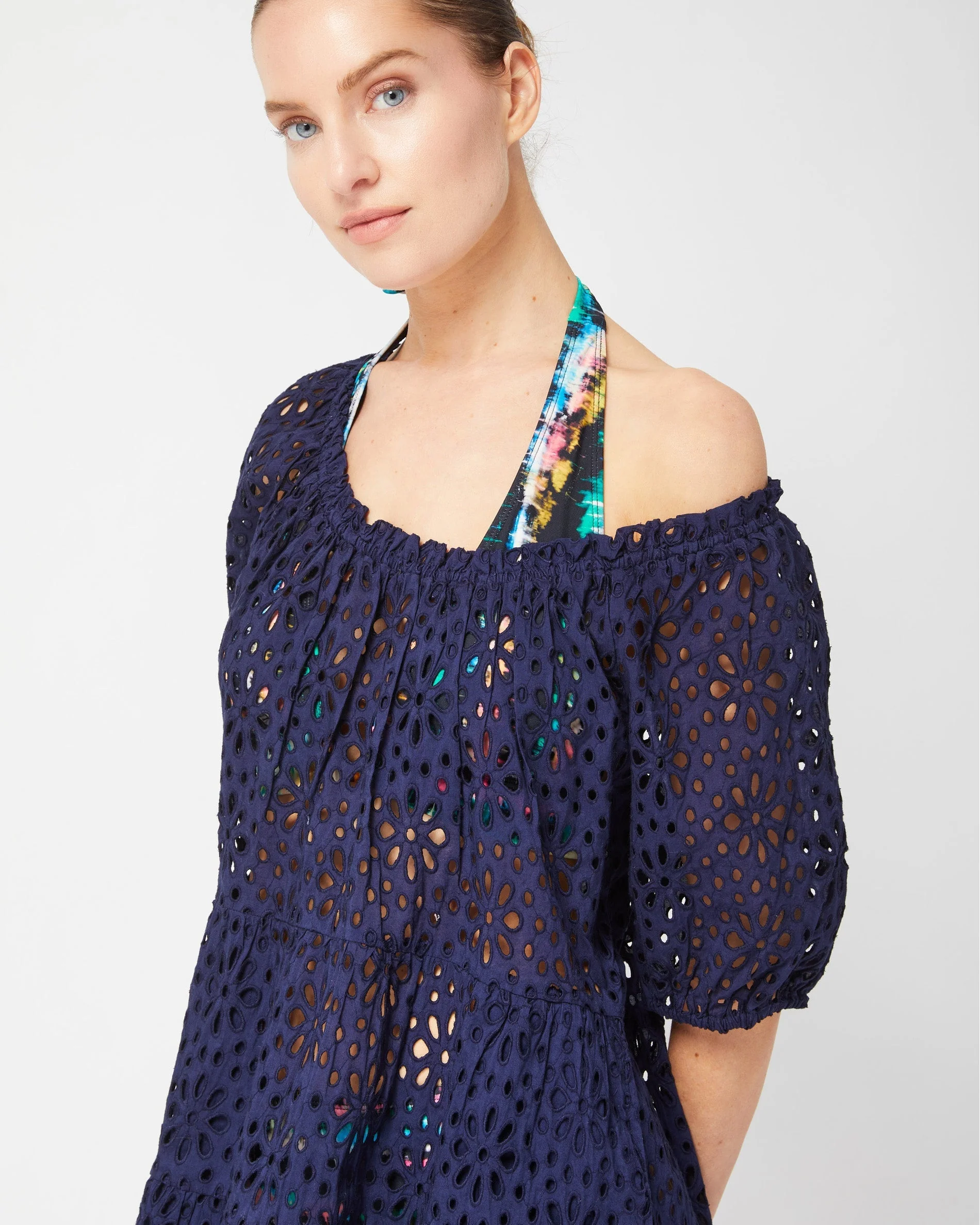 Kelly Dress Navy Seaside Eyelet - Image 12