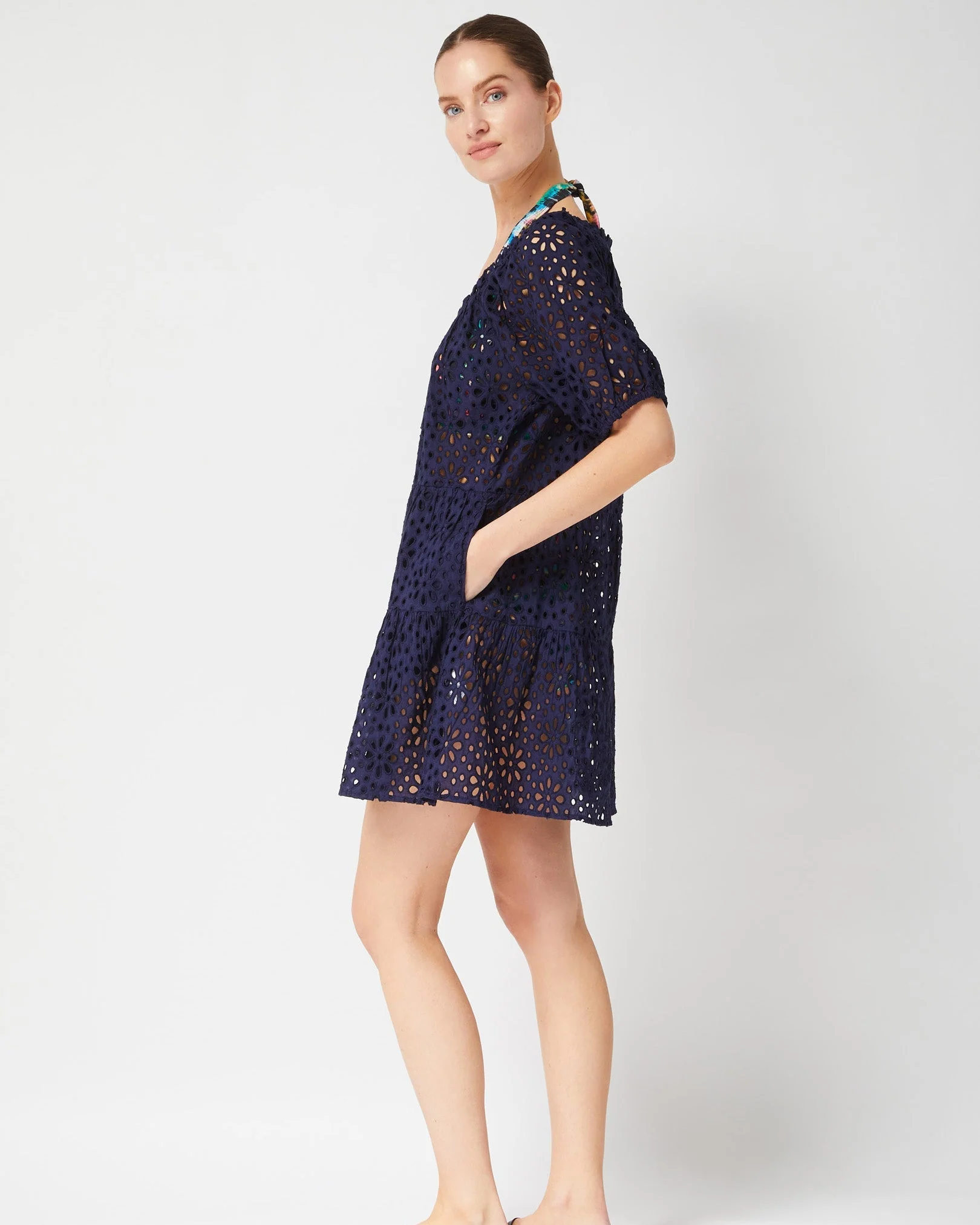 Kelly Dress Navy Seaside Eyelet - Image 8