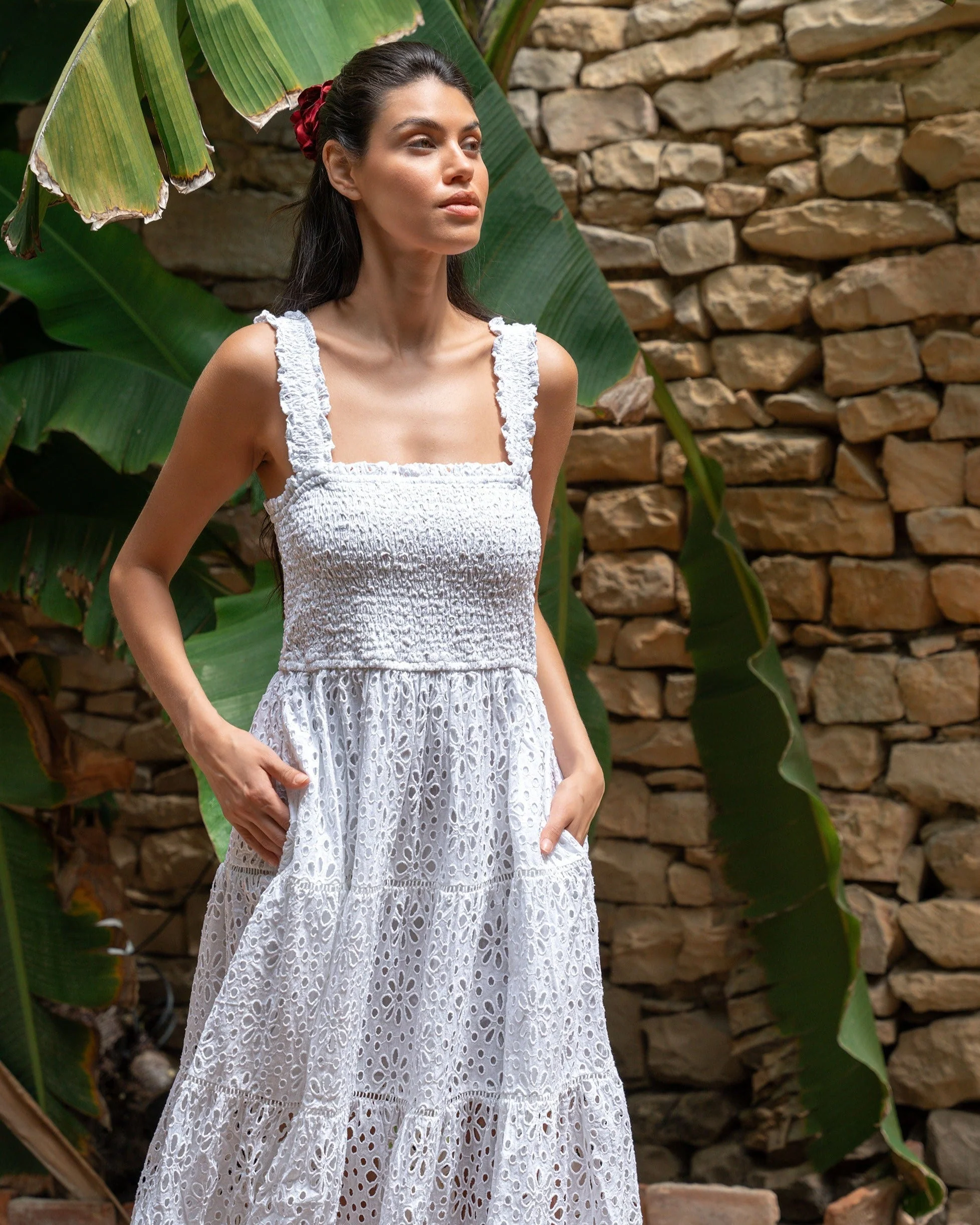 Kristen Dress Fresh White Seaside Eyelet - Image 2
