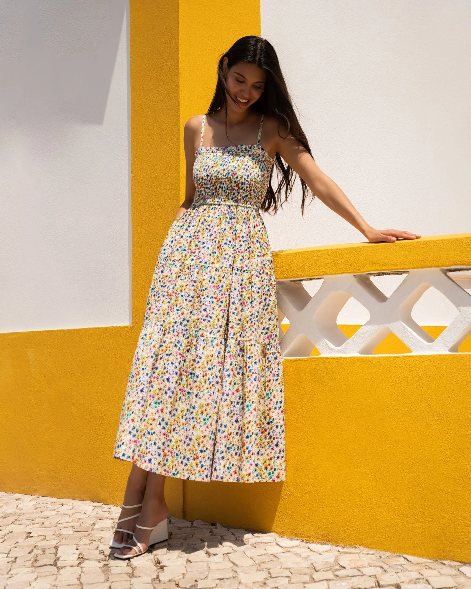 Kristen Dress In Wildflower Fields - Image 2