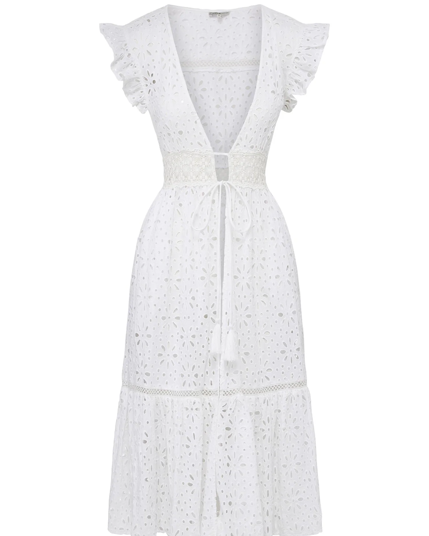 Lauren Coverup Dress Seaside Eyelet Fresh White