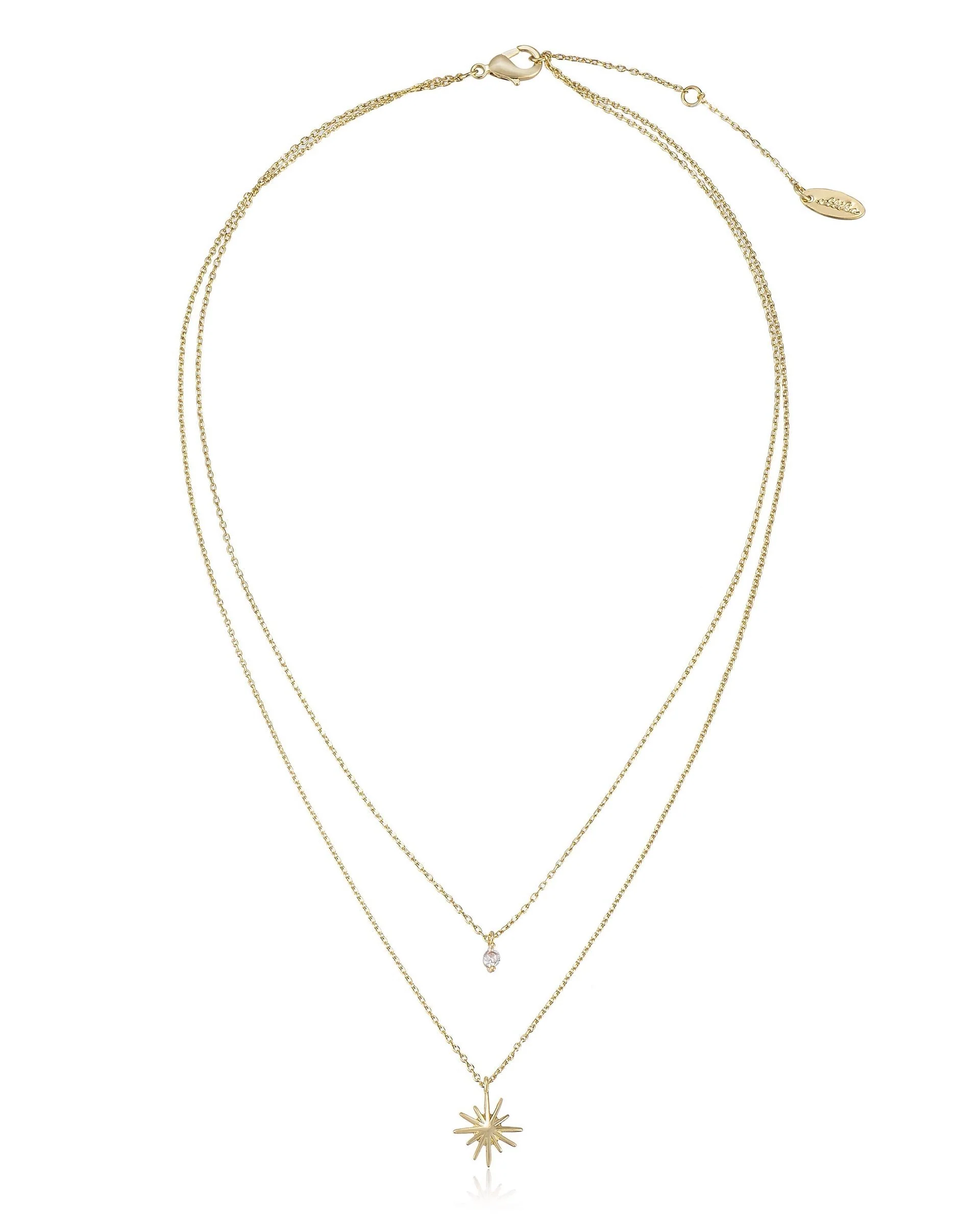 Layered Starburst Crystal Necklace - Image 3