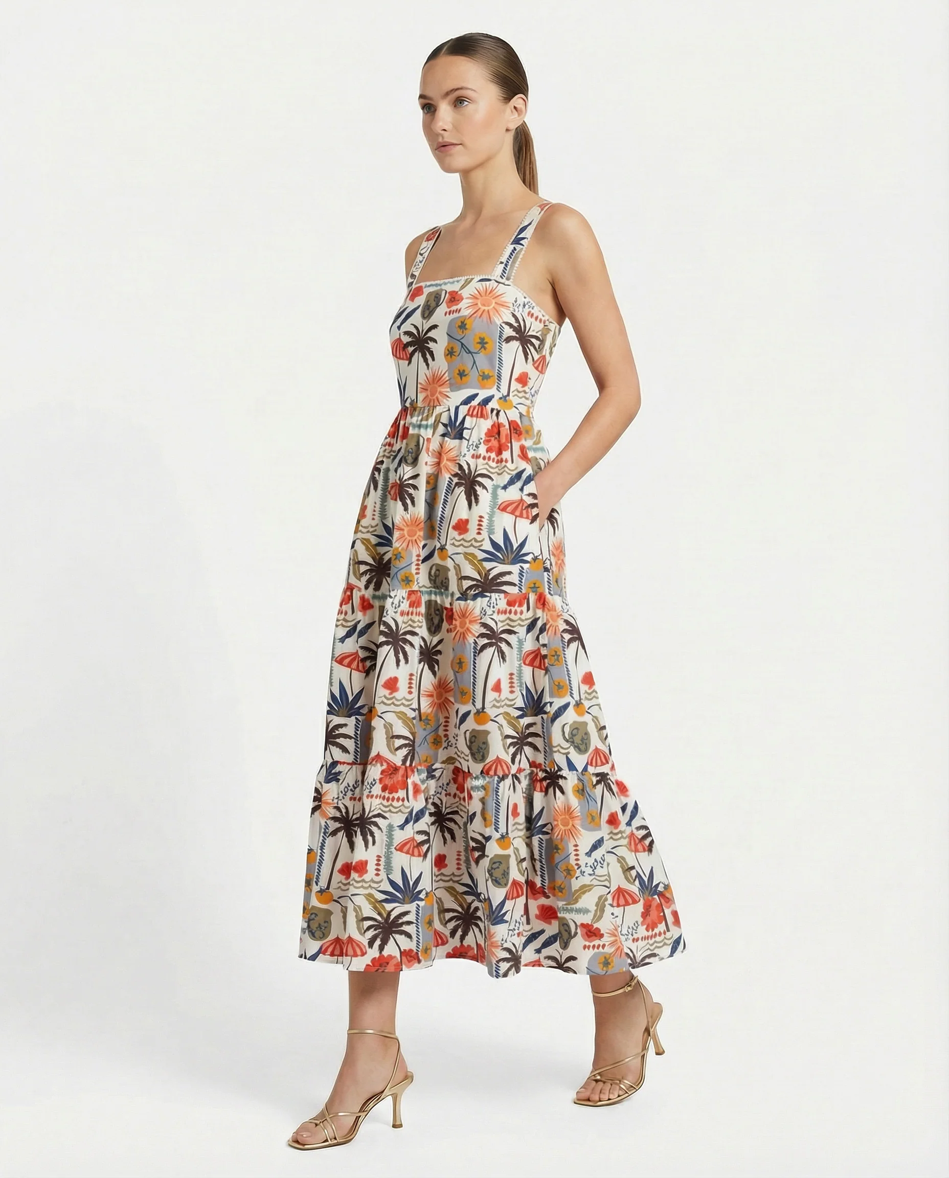 Lizzie Dress In Riviera - Image 6