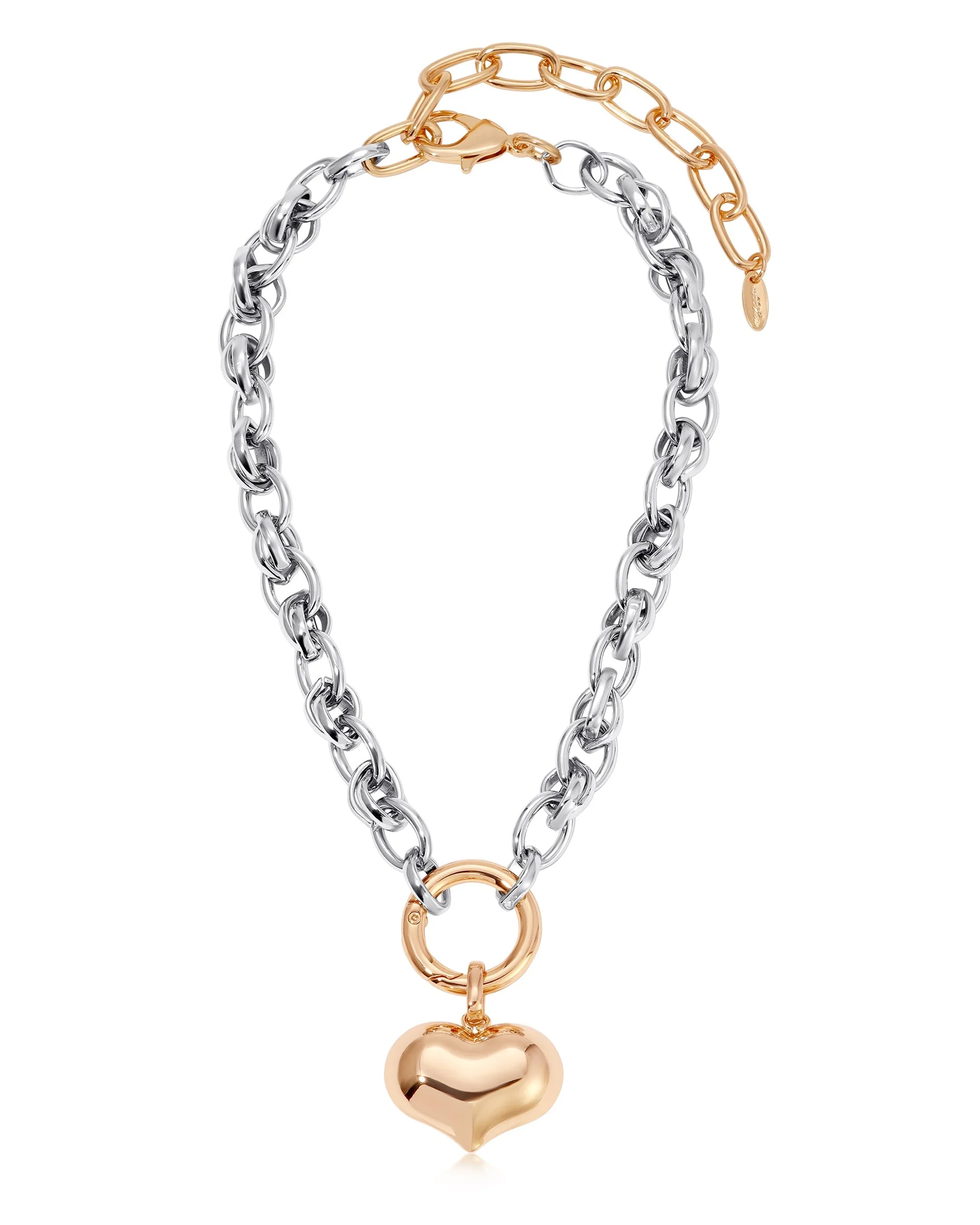 Locked in Mixed Metal Heart Necklace - Image 3