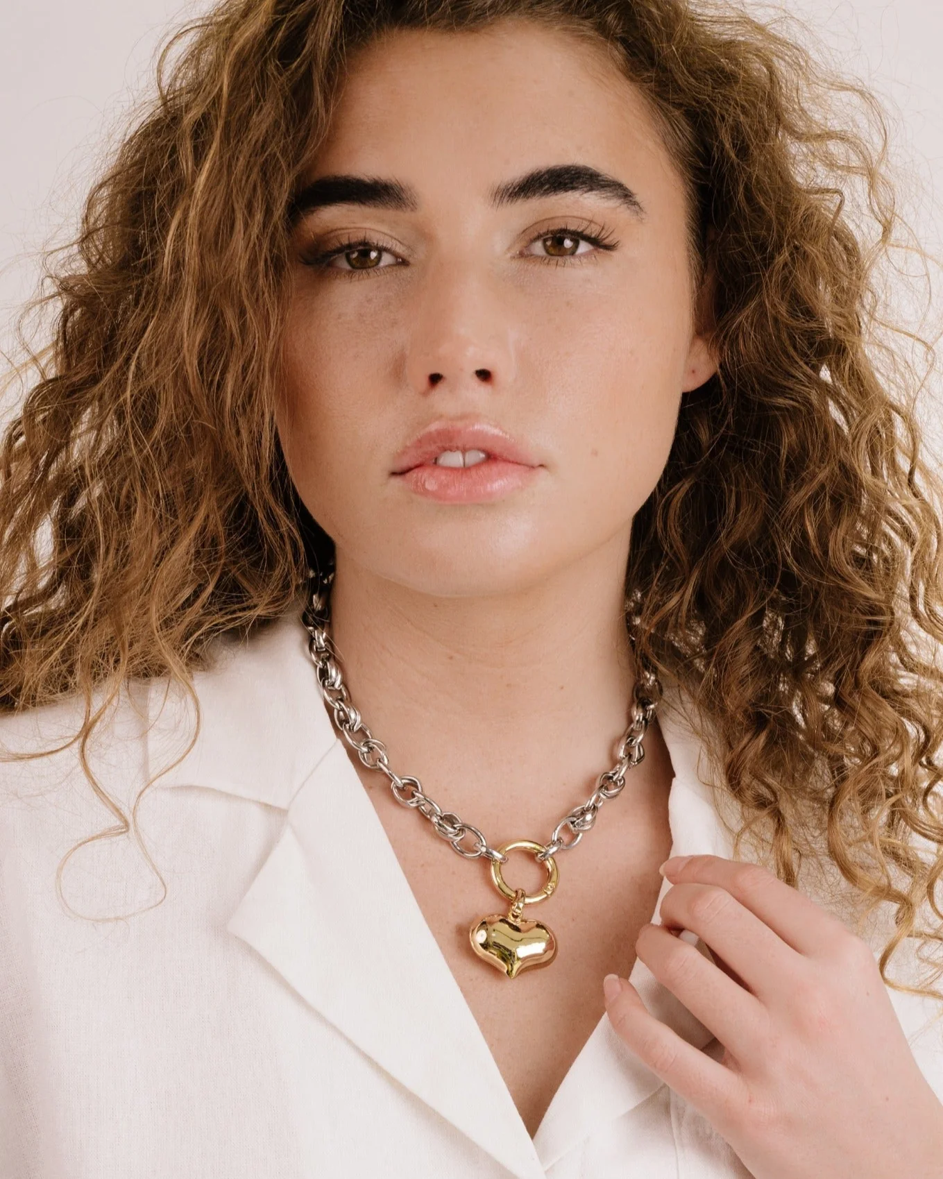 Locked in Mixed Metal Heart Necklace - Image 5
