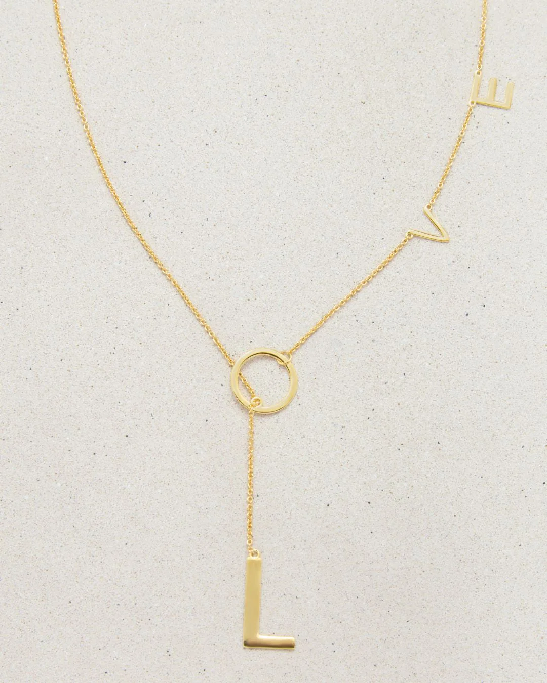 LOVE LARIAT NECKLACE GOLD - Image 4