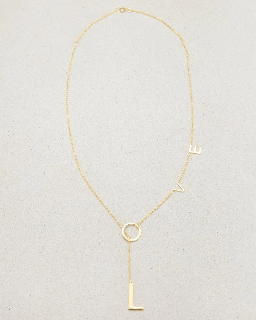 LOVE LARIAT NECKLACE GOLD - Image 6