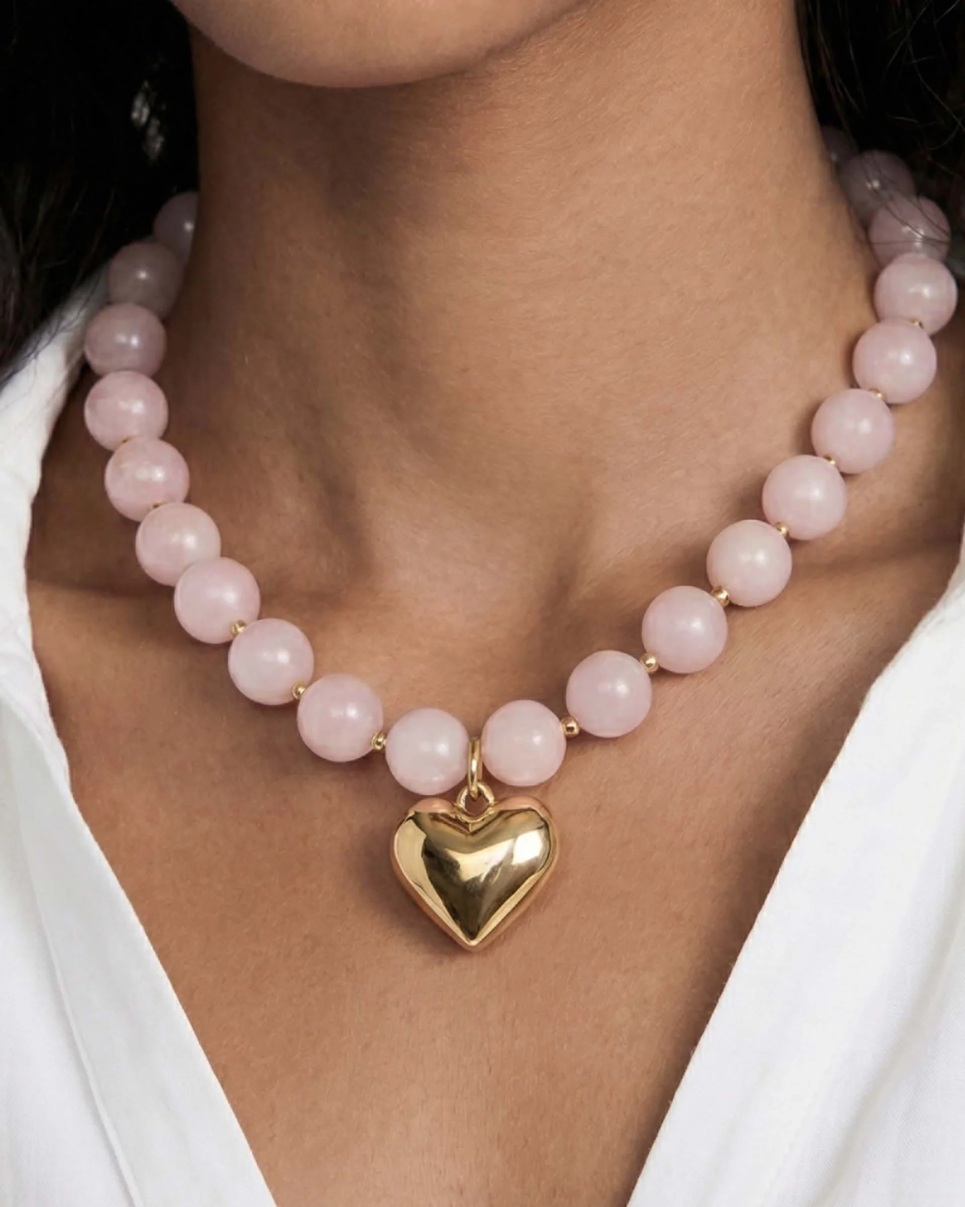 Luck and Love Rose Heart Necklace - Image 2