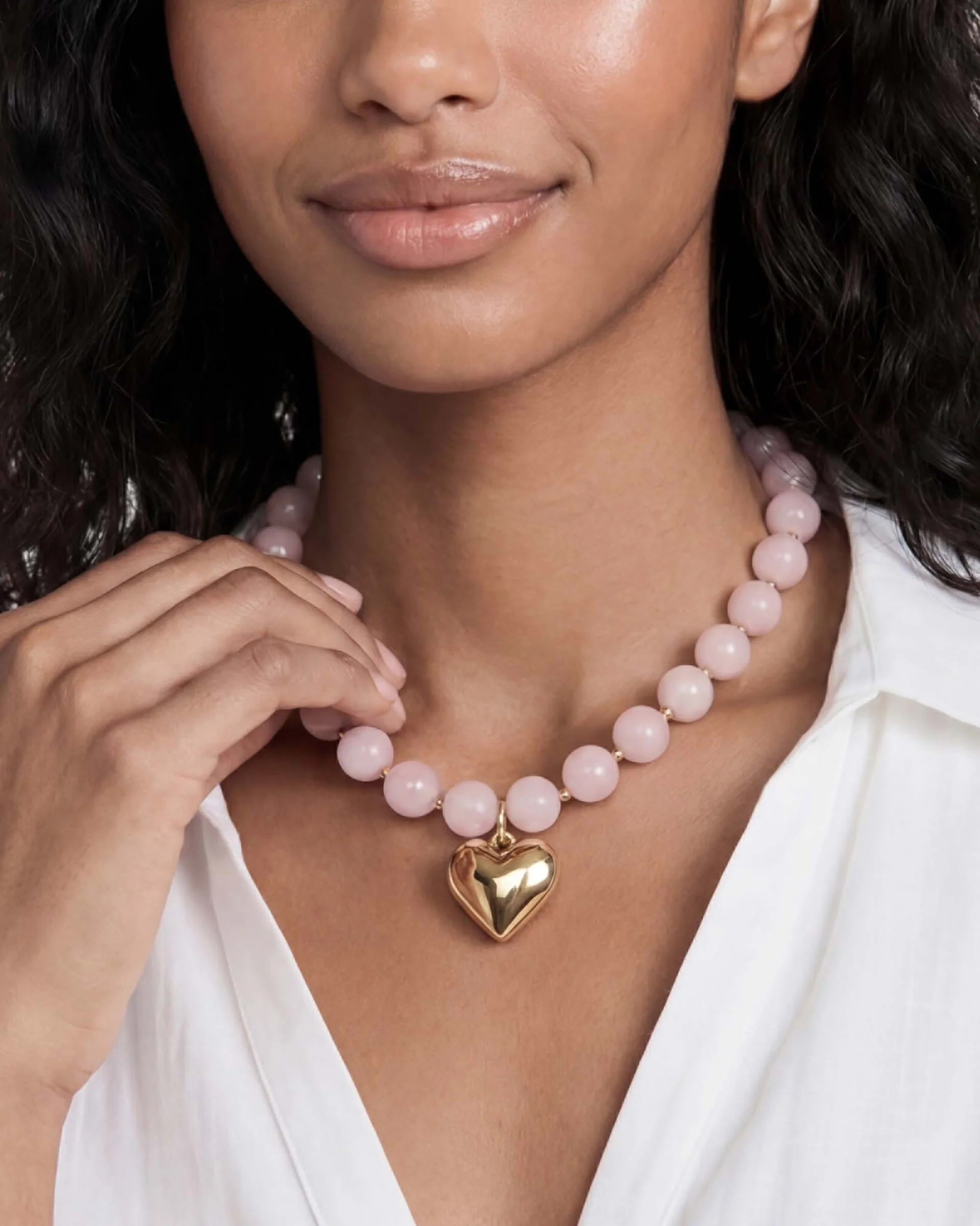Luck and Love Rose Heart Necklace - Image 4