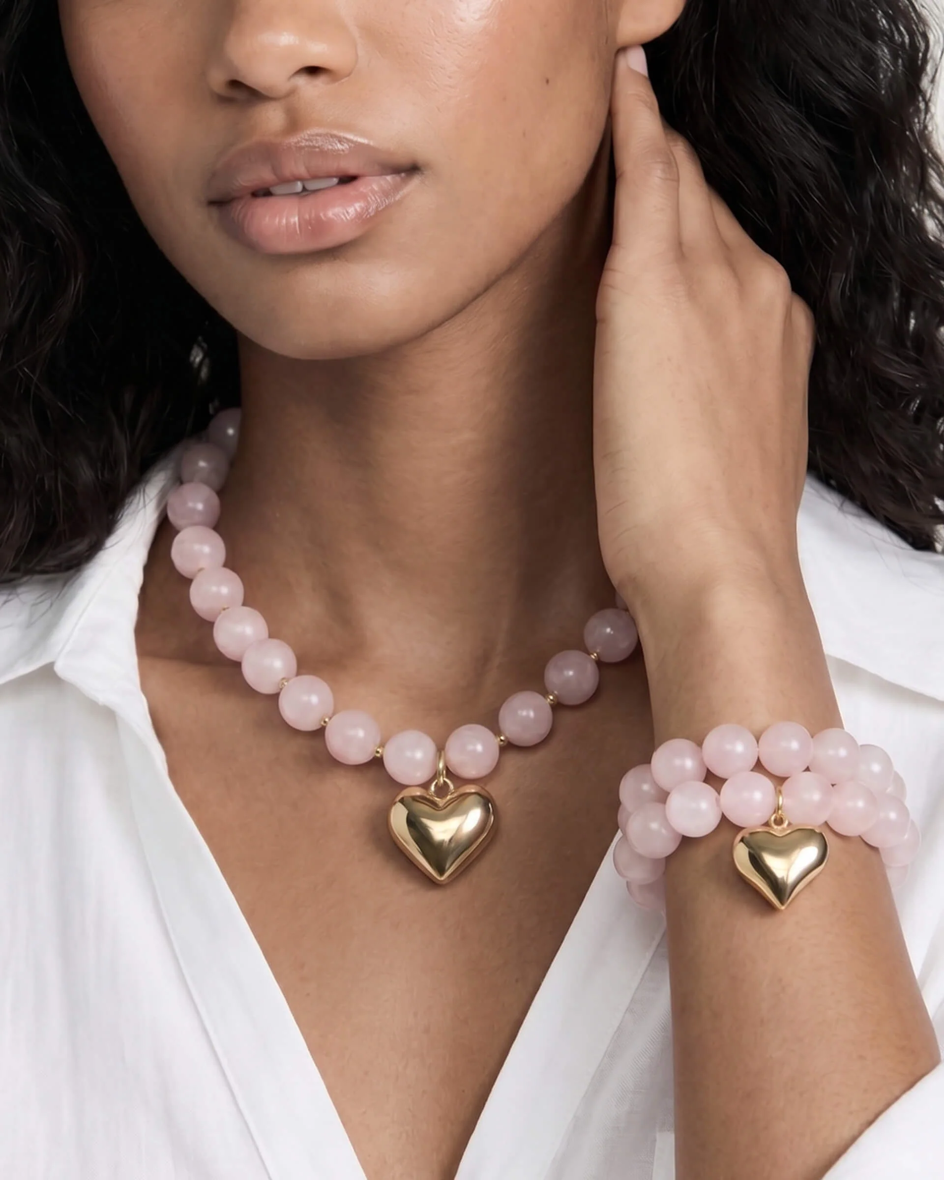 Luck and Love Rose Heart Necklace - Image 5
