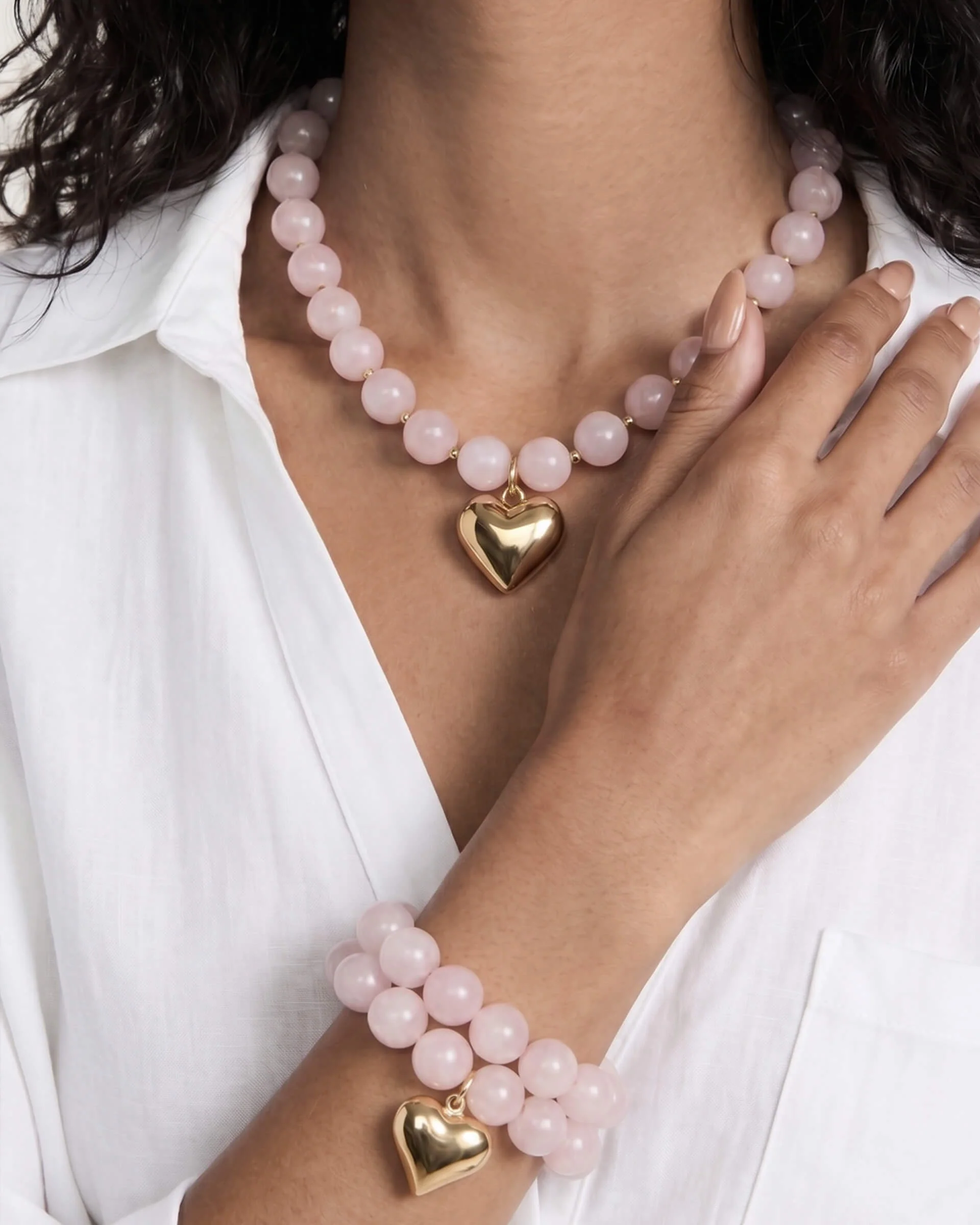 Luck and Love Rose Heart Necklace - Image 6