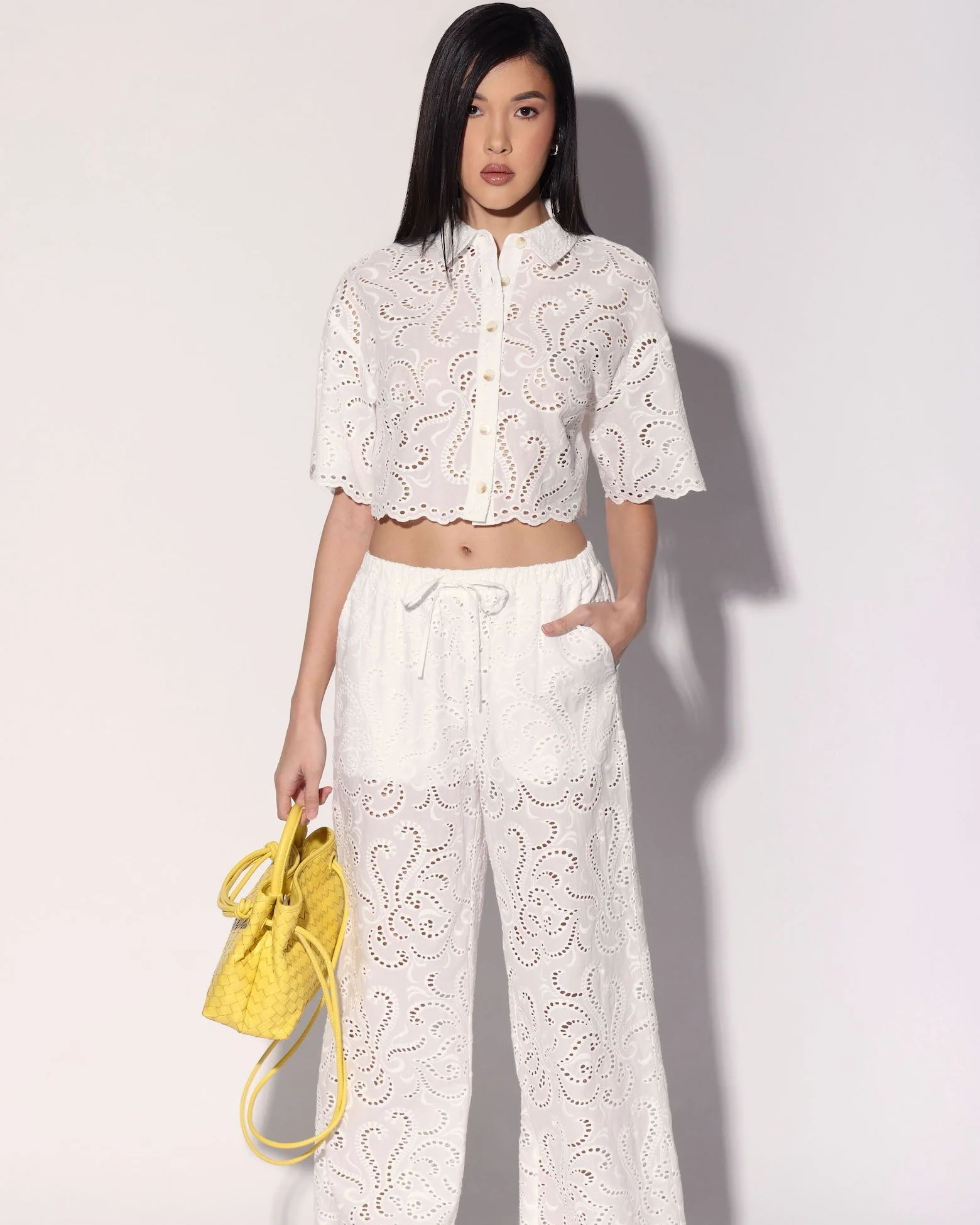 Lysander Pant, White Eyelet
