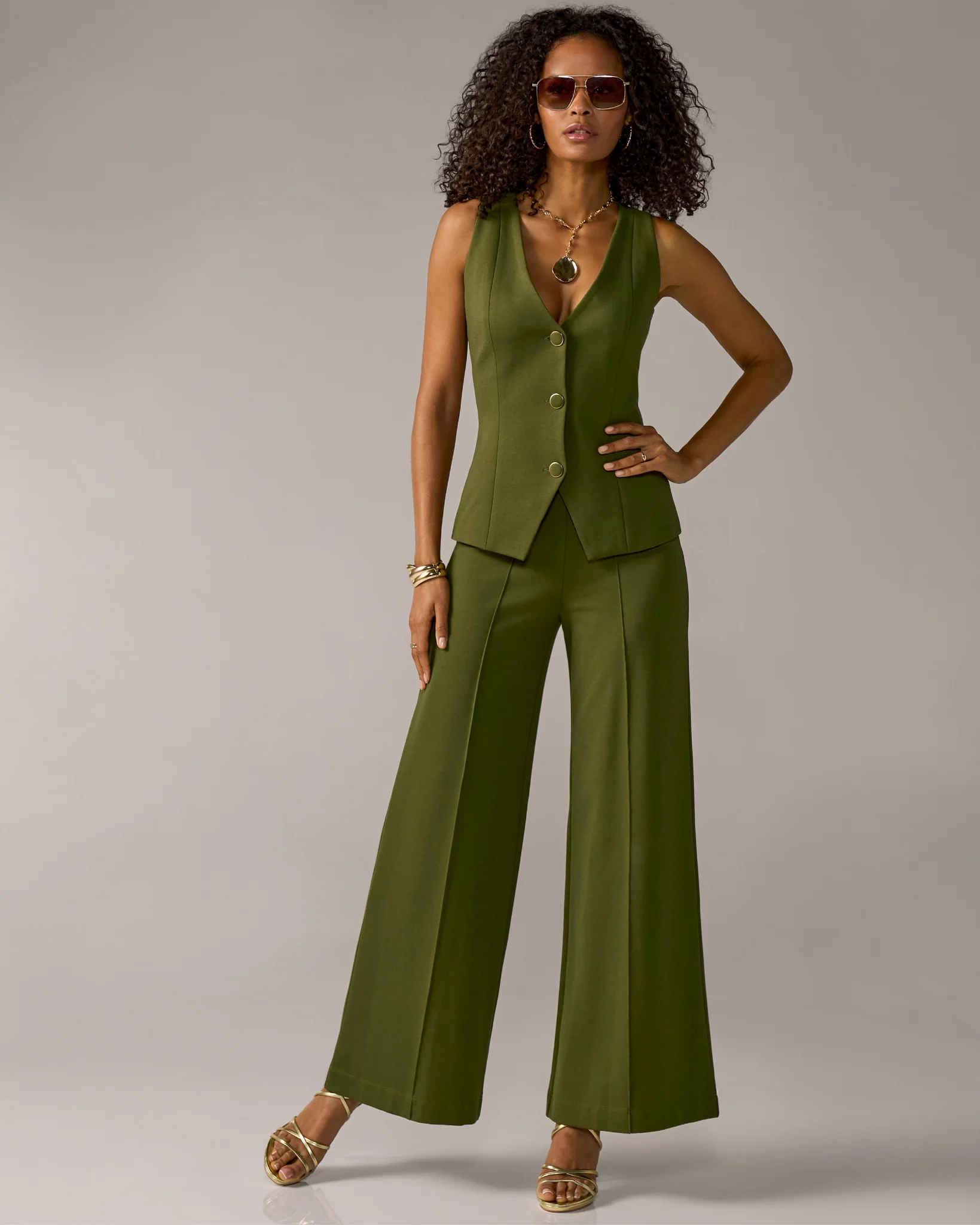 Malibu Ultimate Pull-On Ponte Pant Capulet Olive