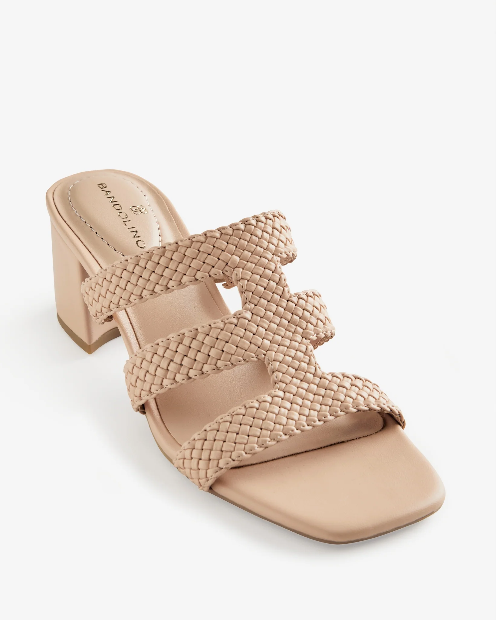 Marc Fisher Interwoven Block Heel Tan