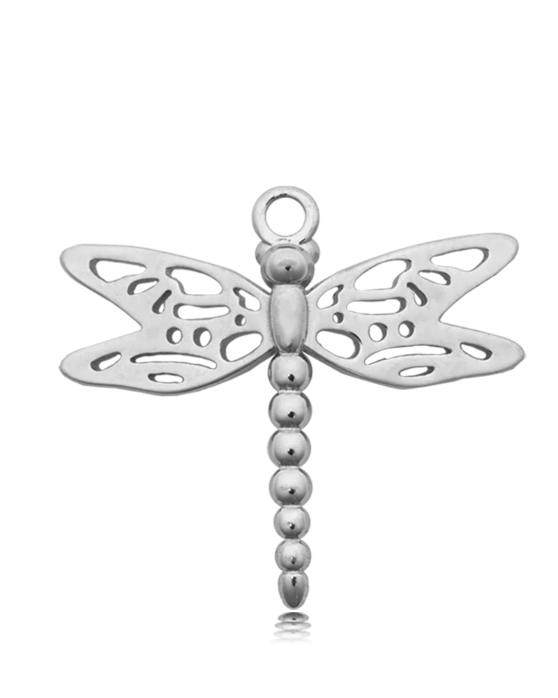 Mauve Jade Gemstone Bracelet with Dragonfly Sterling Silver Charm - Image 3