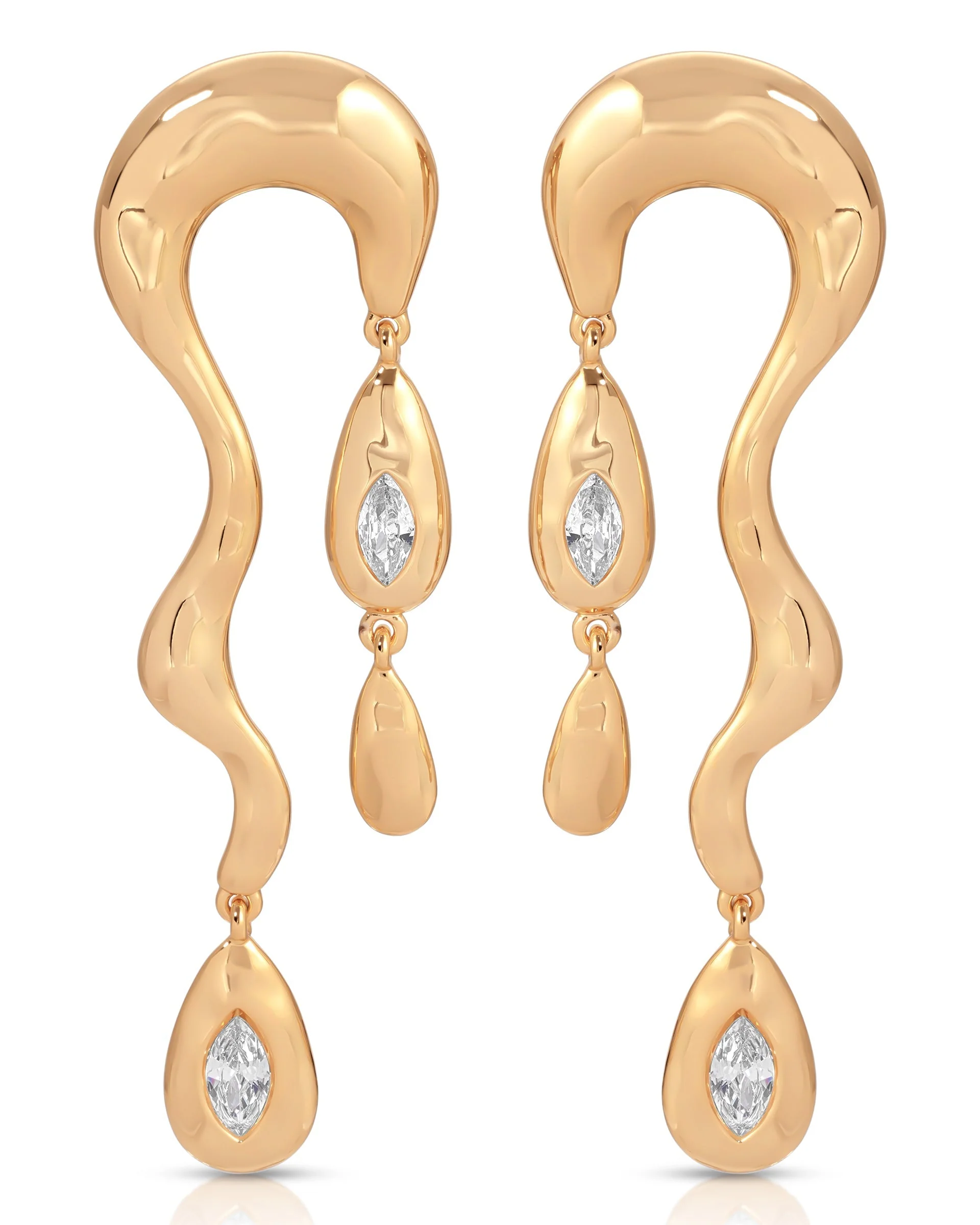 Melting Metal Dangle Earrings