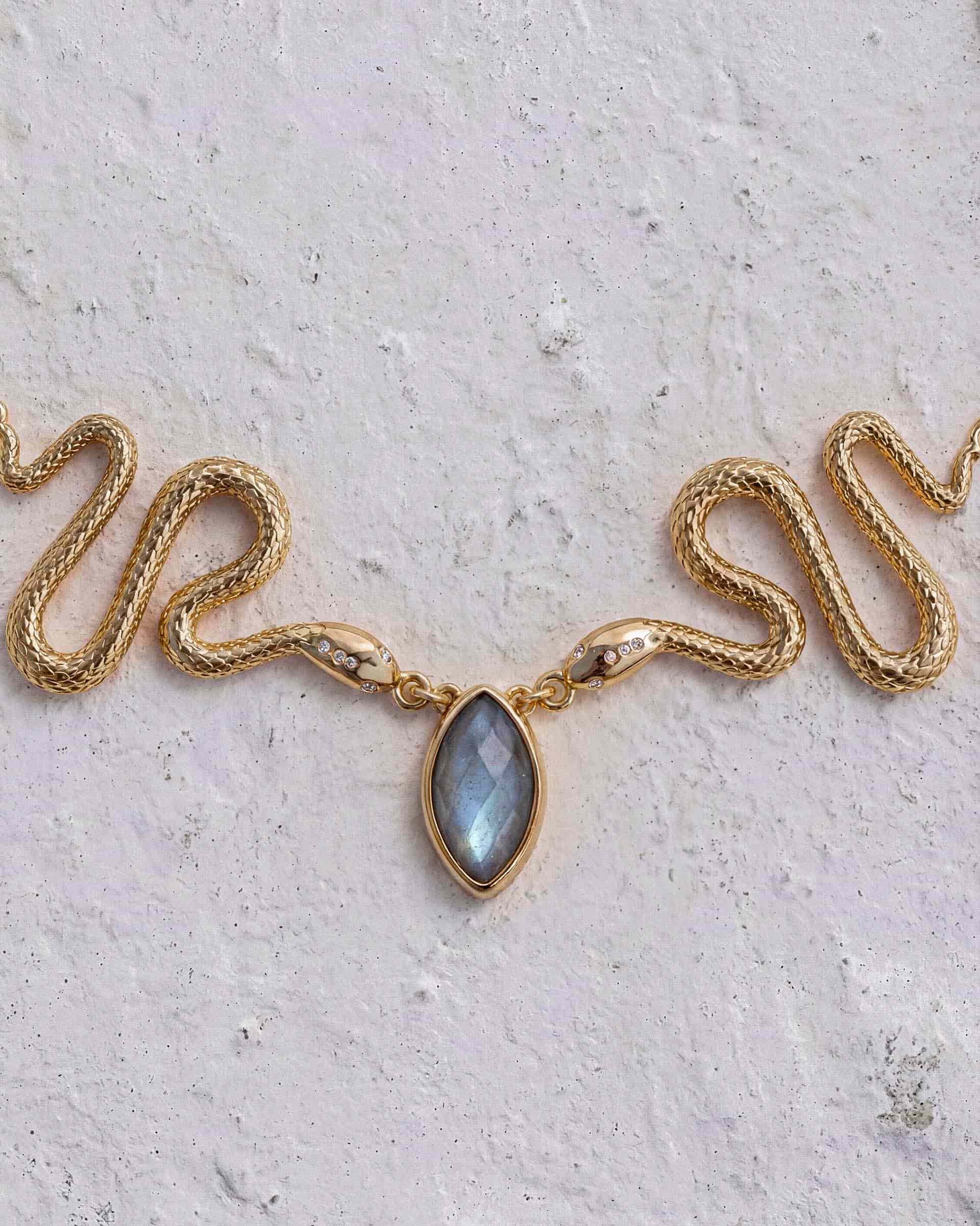 Mother of Pearl Serpentina Snake Choker - Image 4