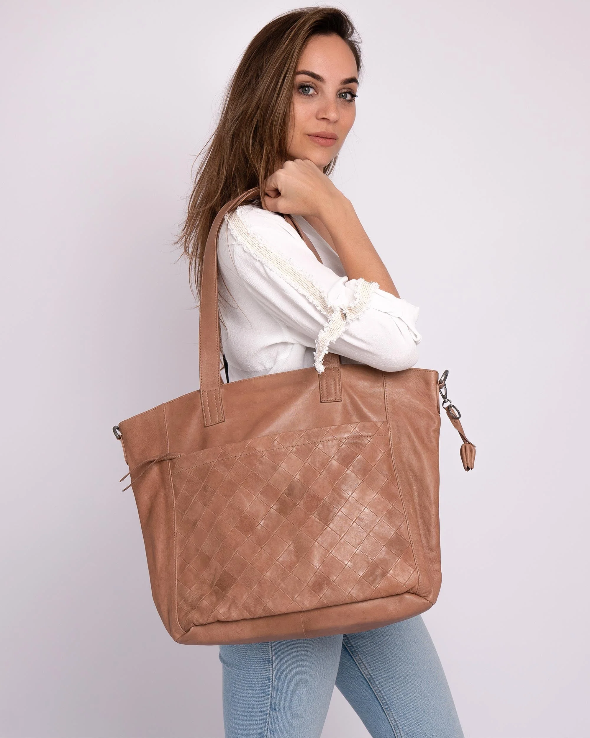 Muskens | Large Leather Tote Bag - Image 17
