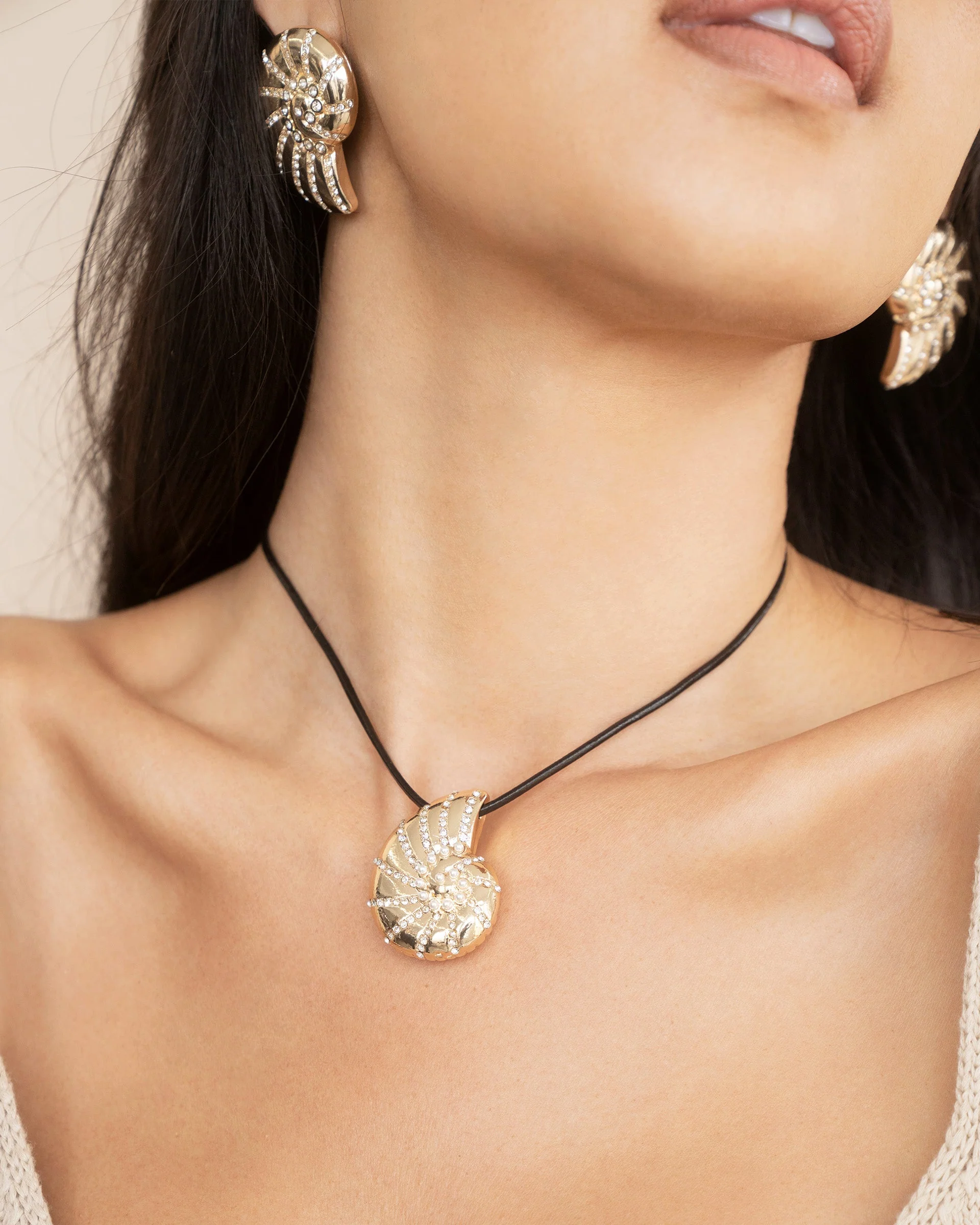 Nautilus Shell Cord Necklace - Image 6
