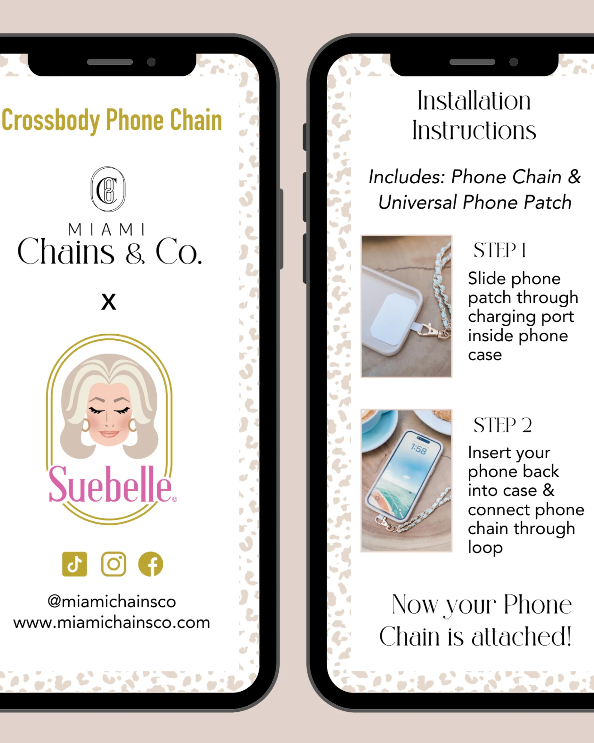 Oh Lala Leopard Crossbody Phone Chain - Image 3