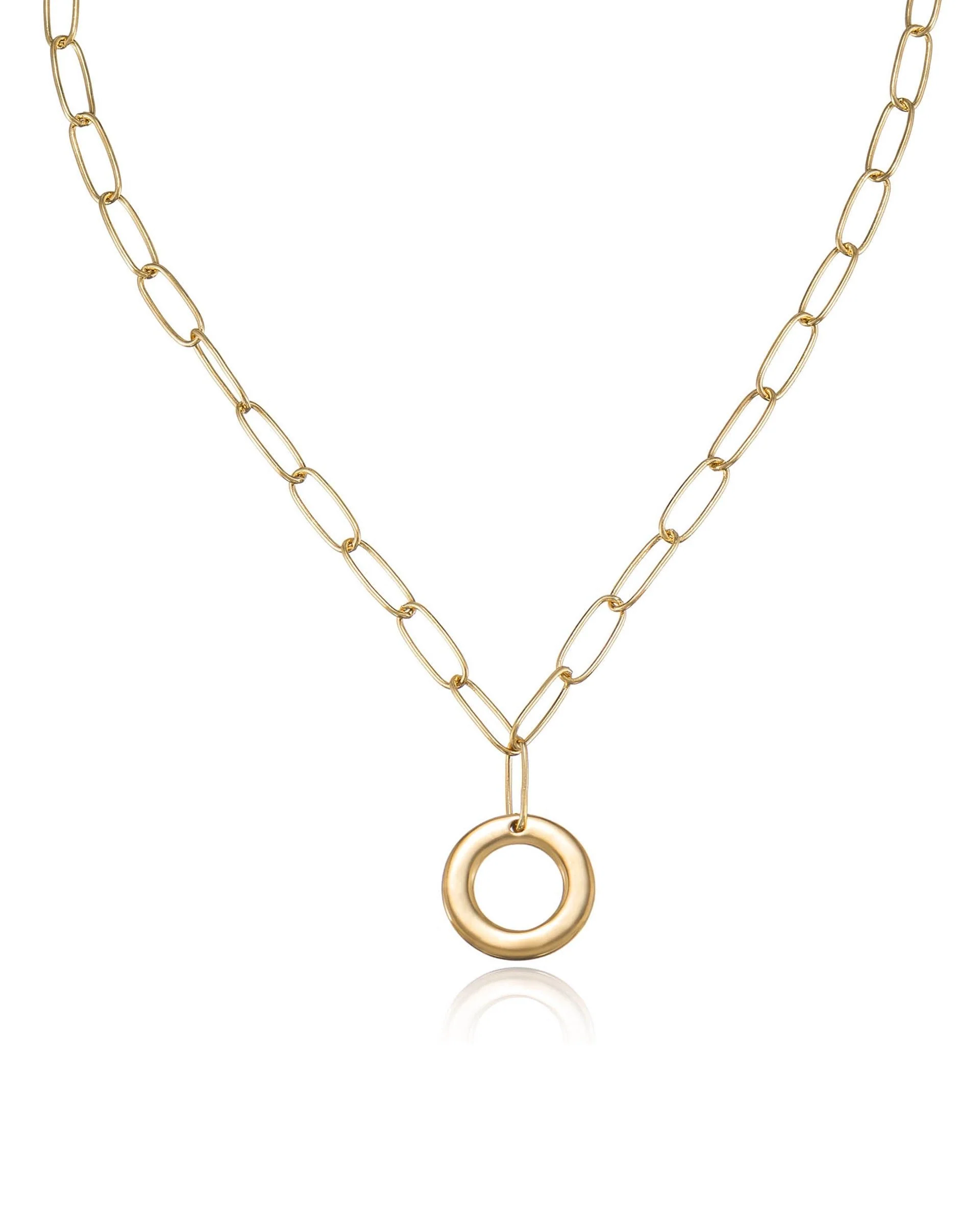 Paperclip Link Initial Necklace - Image 22