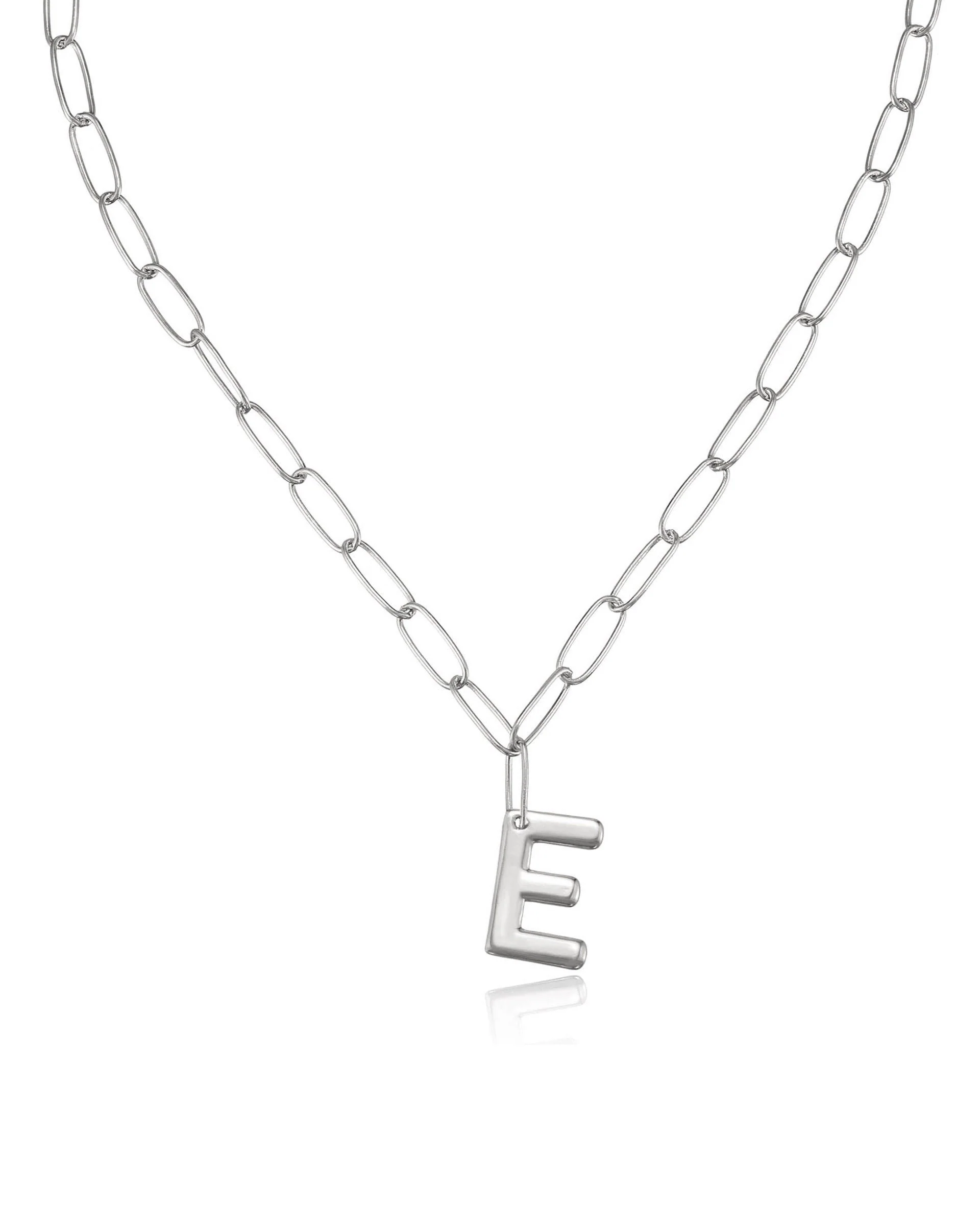 Paperclip Link Initial Necklace - Image 31