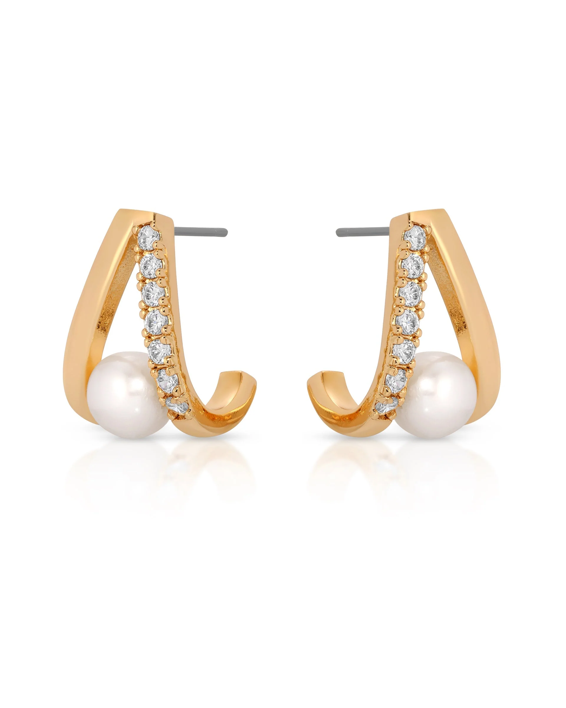 Pavé and Pearl Earrings - Image 7