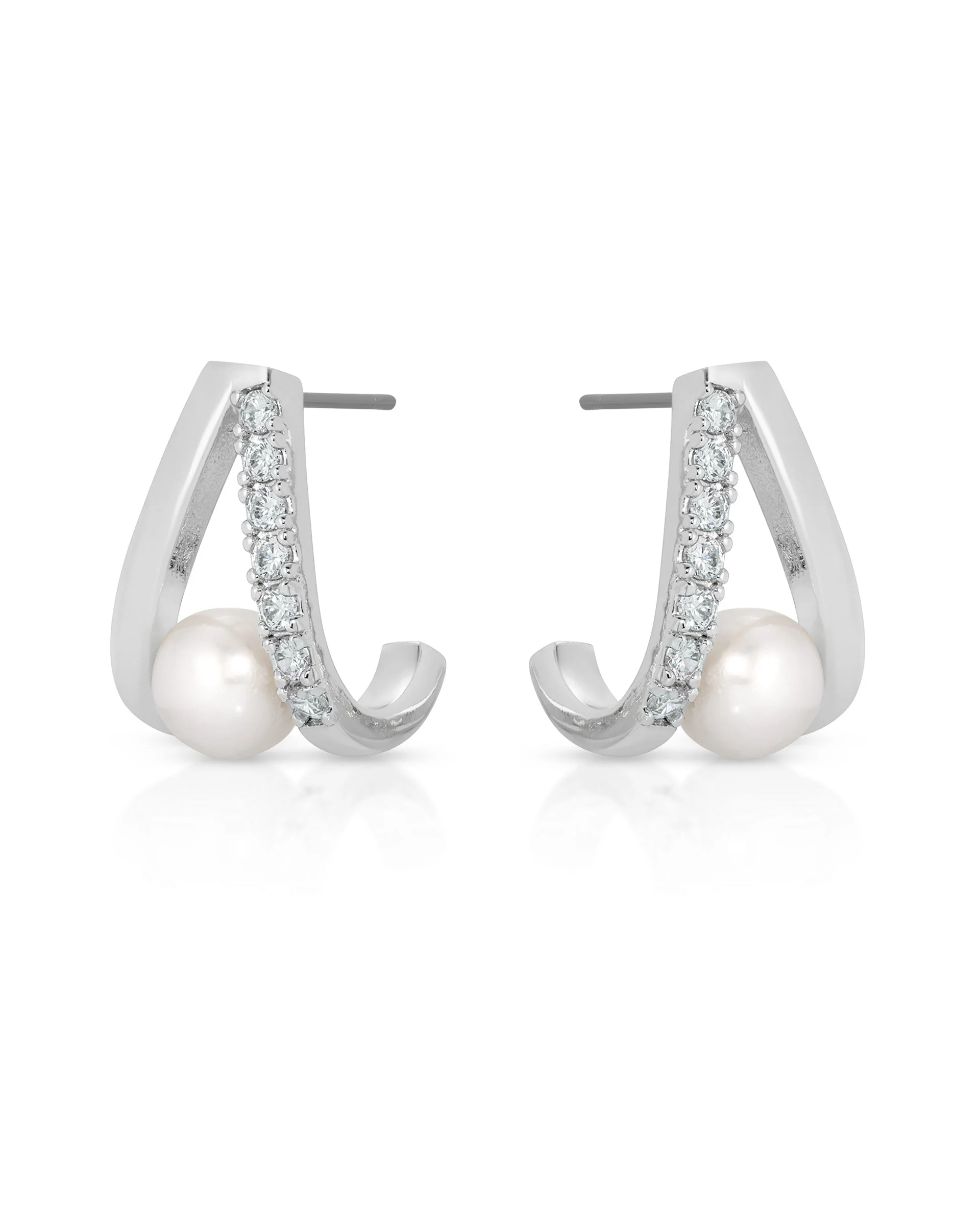 Pavé and Pearl Earrings - Image 9