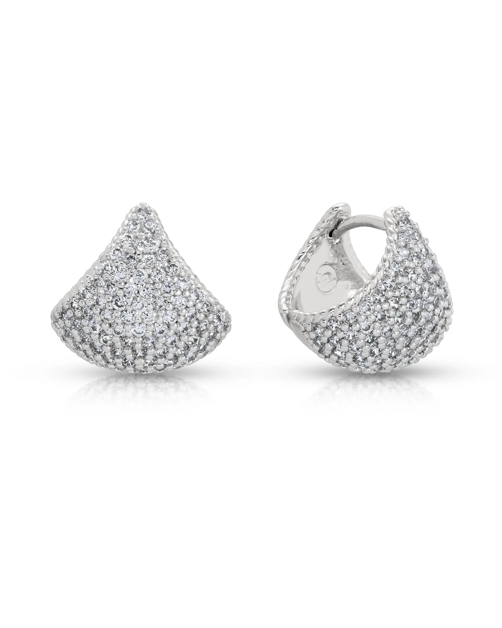 Pavé Encrusted Huggie Hoops - Image 11